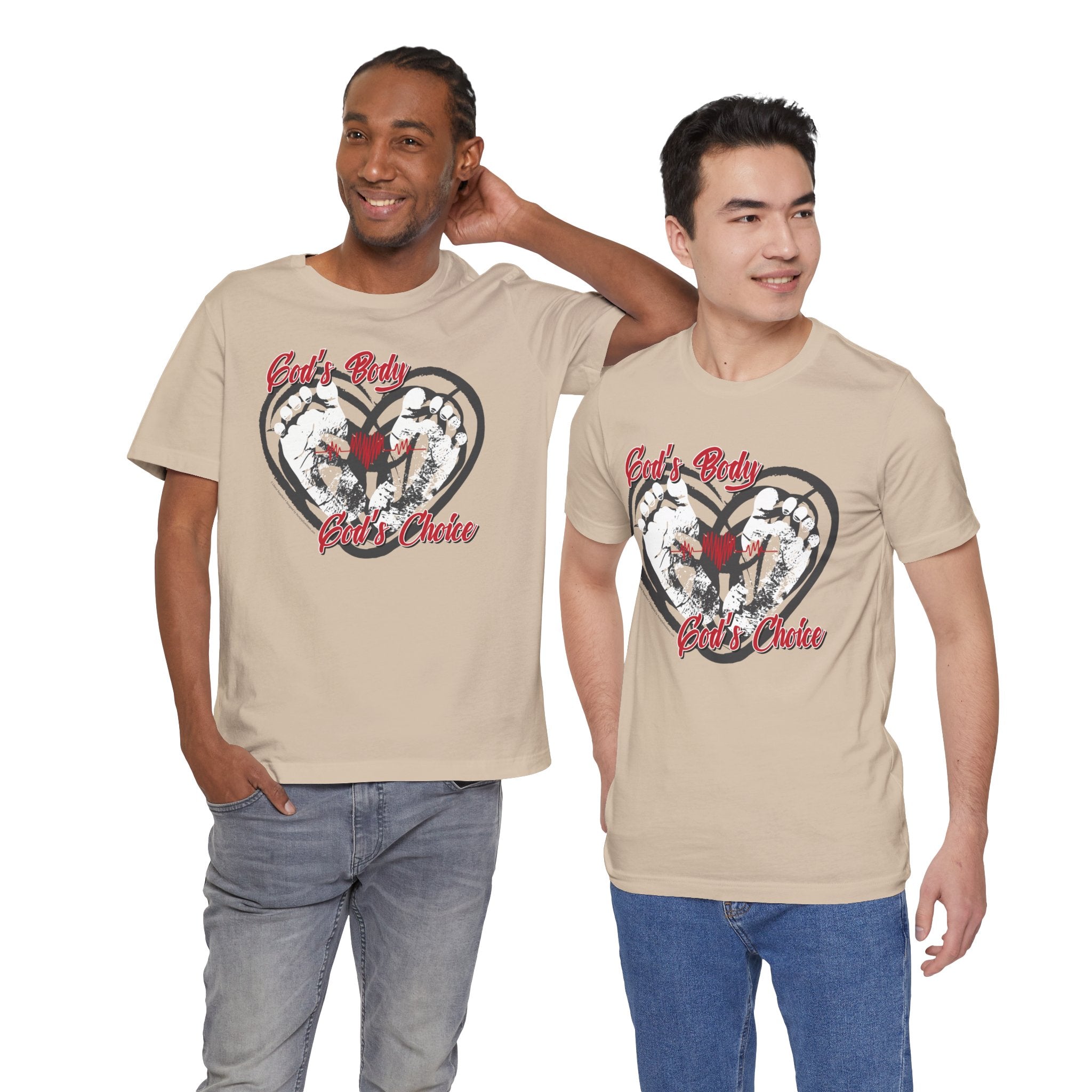 God's Body, God's Choice - Unisex Soft Cotton Short Sleeve T-Shirt