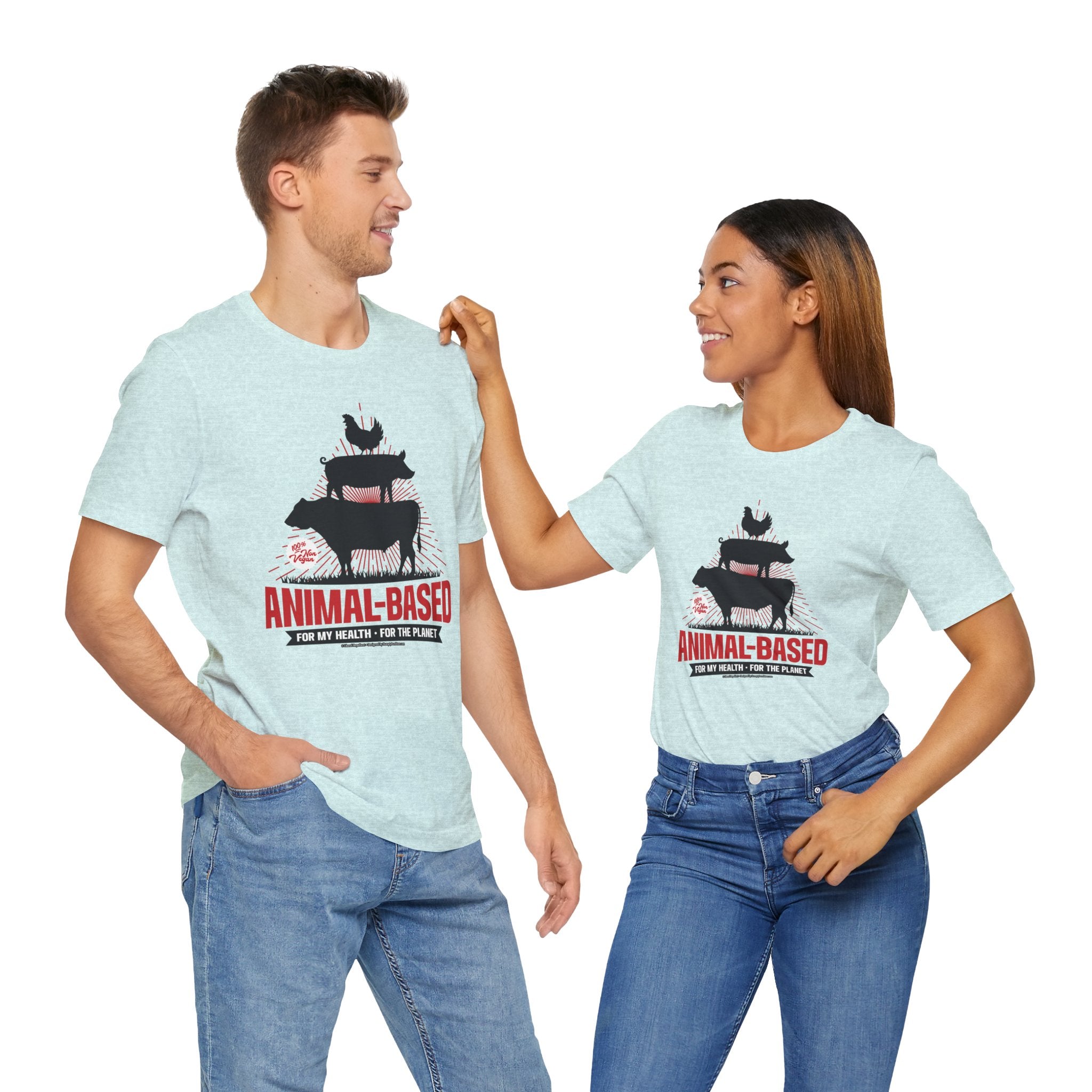 Animal-Based For My Health, For The Planet - Unisex Soft Cotton Short Sleeve T-Shirt
