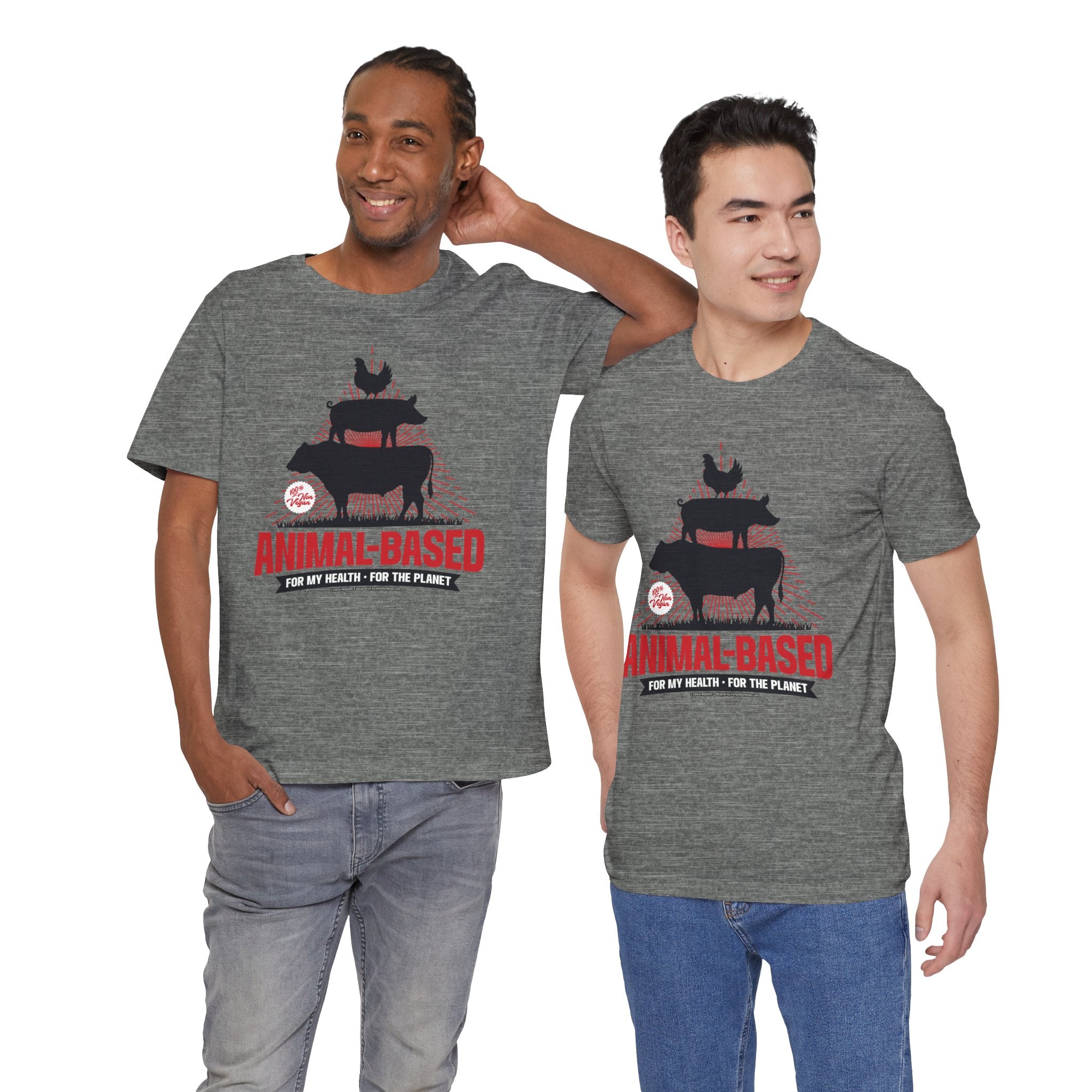 Animal-Based For My Health, For The Planet - Unisex Soft Cotton Short Sleeve T-Shirt