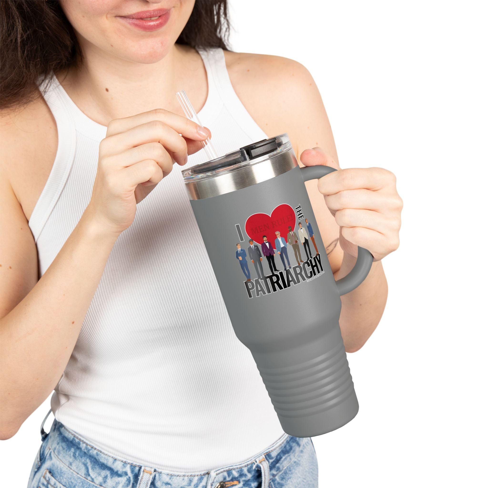 I Heart the Patriarchy (The Good 'Ol Boys Club Edition) - 40oz Insulated Travel Mug