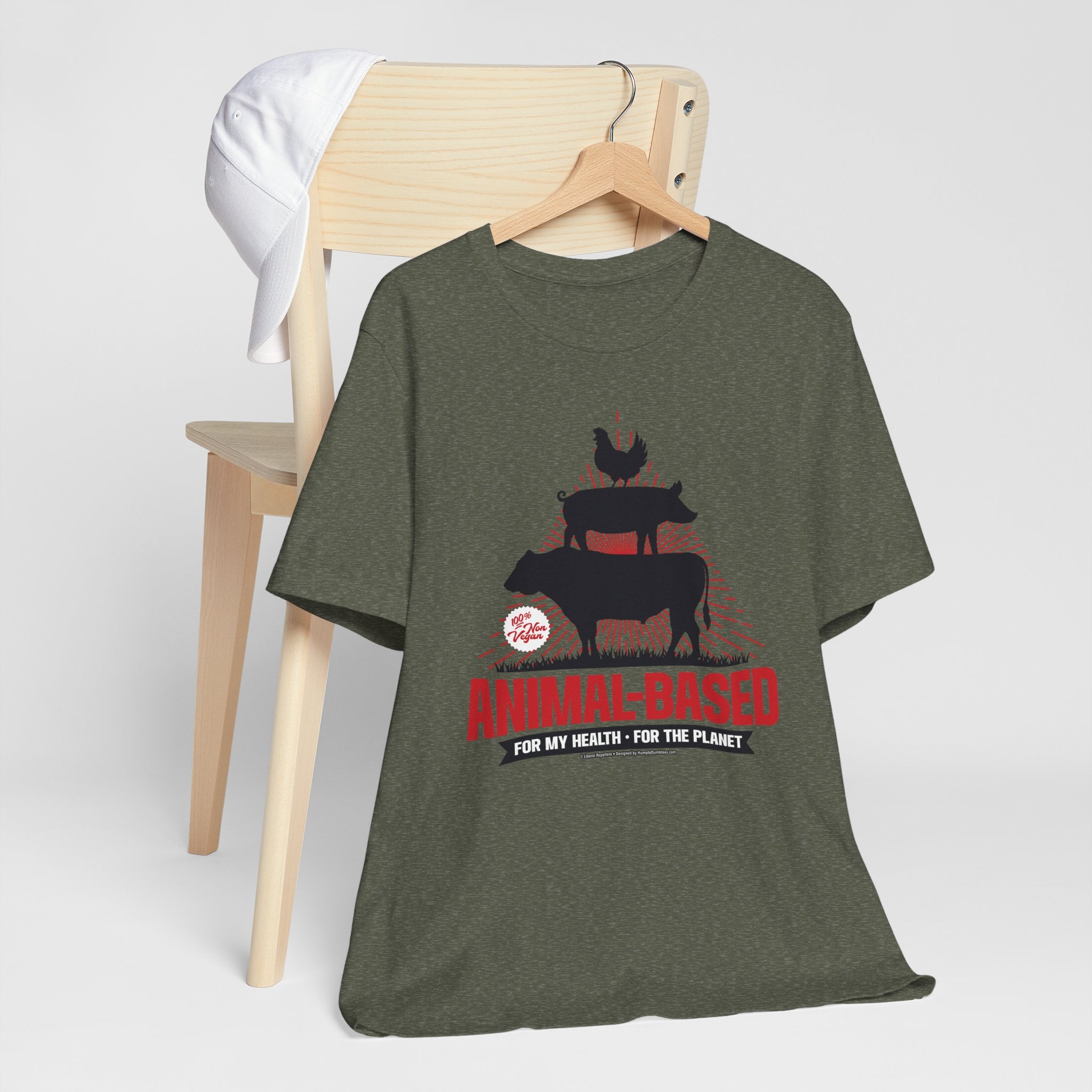 Animal-Based For My Health, For The Planet - Unisex Soft Cotton Short Sleeve T-Shirt