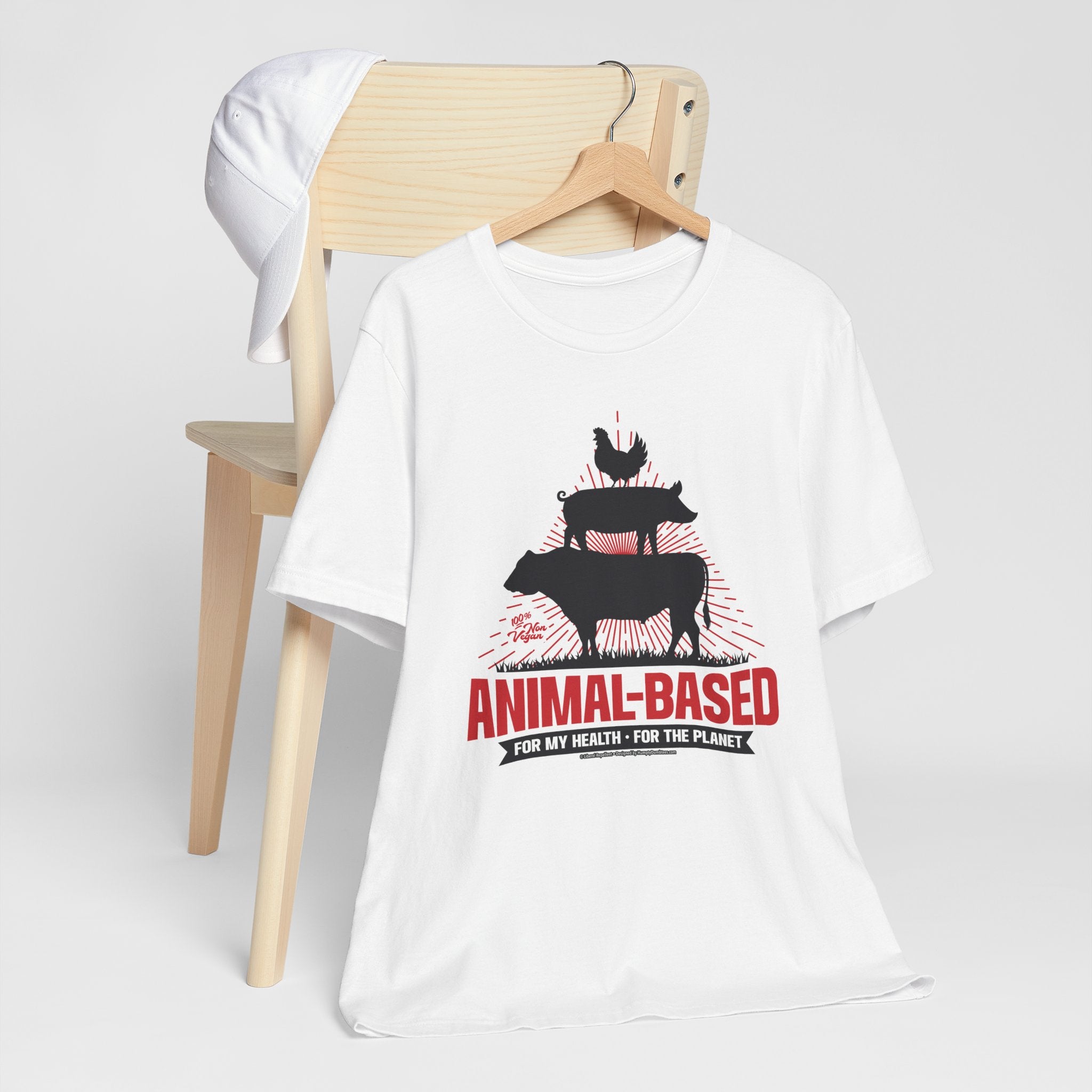 Animal-Based For My Health, For The Planet - Unisex Soft Cotton Short Sleeve T-Shirt