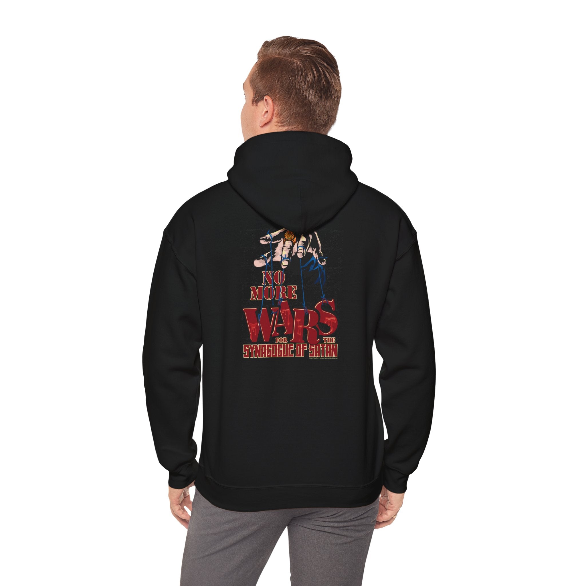 No More Wars for the Synagogue of Satan - Unisex Heavy Blend™ Hooded Sweatshirt