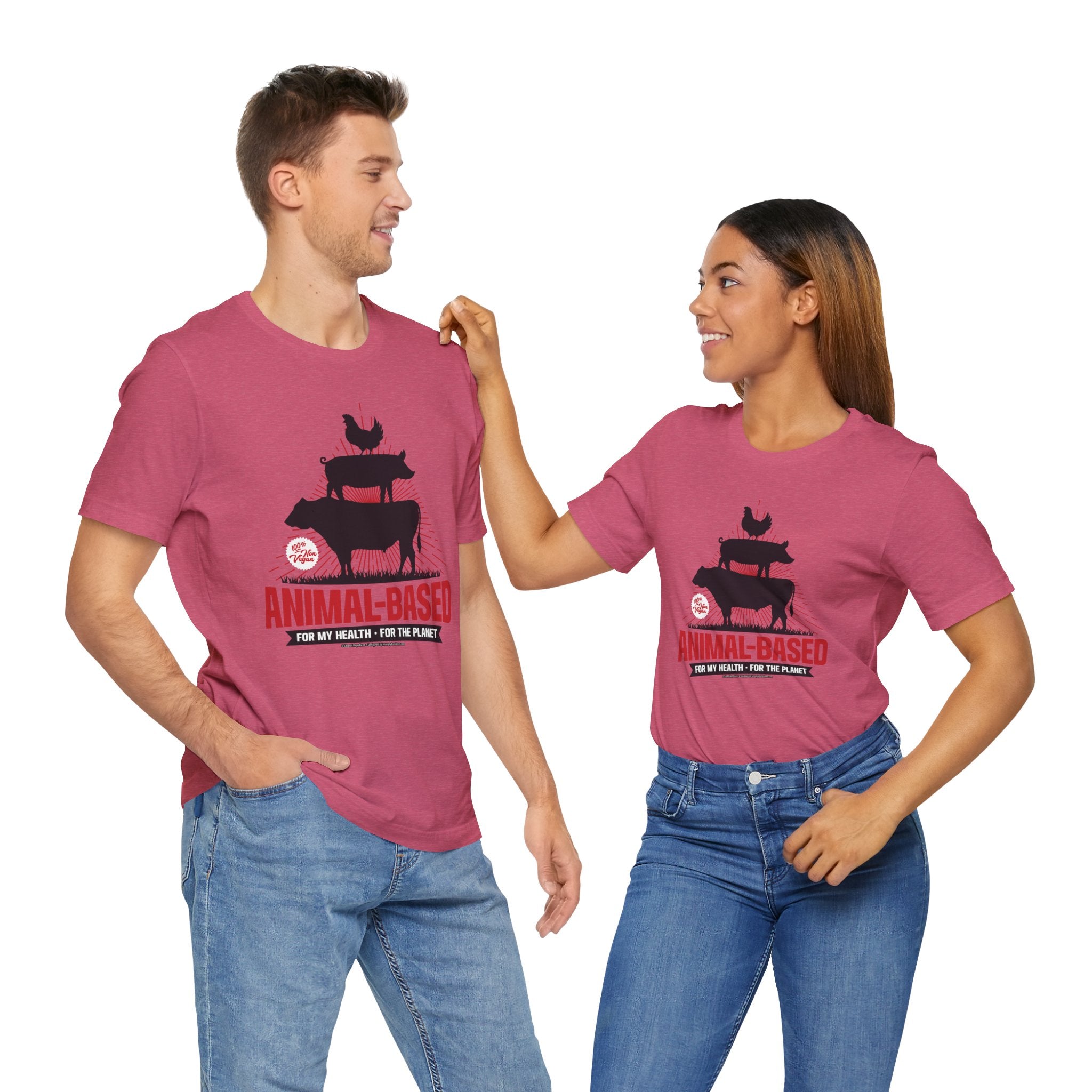 Animal-Based For My Health, For The Planet - Unisex Soft Cotton Short Sleeve T-Shirt