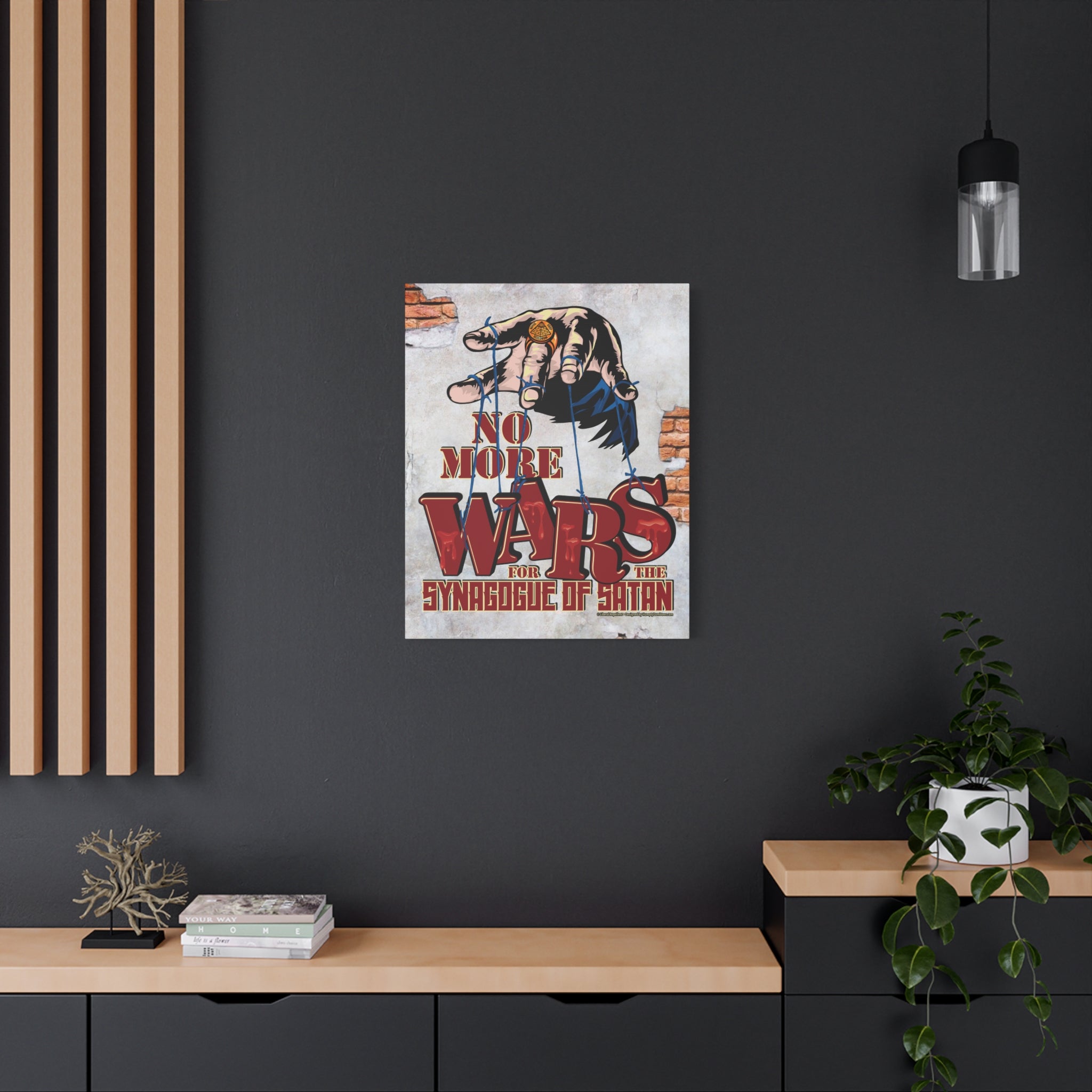 No More Wars for the Synagogue of Satan - Gallery Wrapped Canvas Wall Art