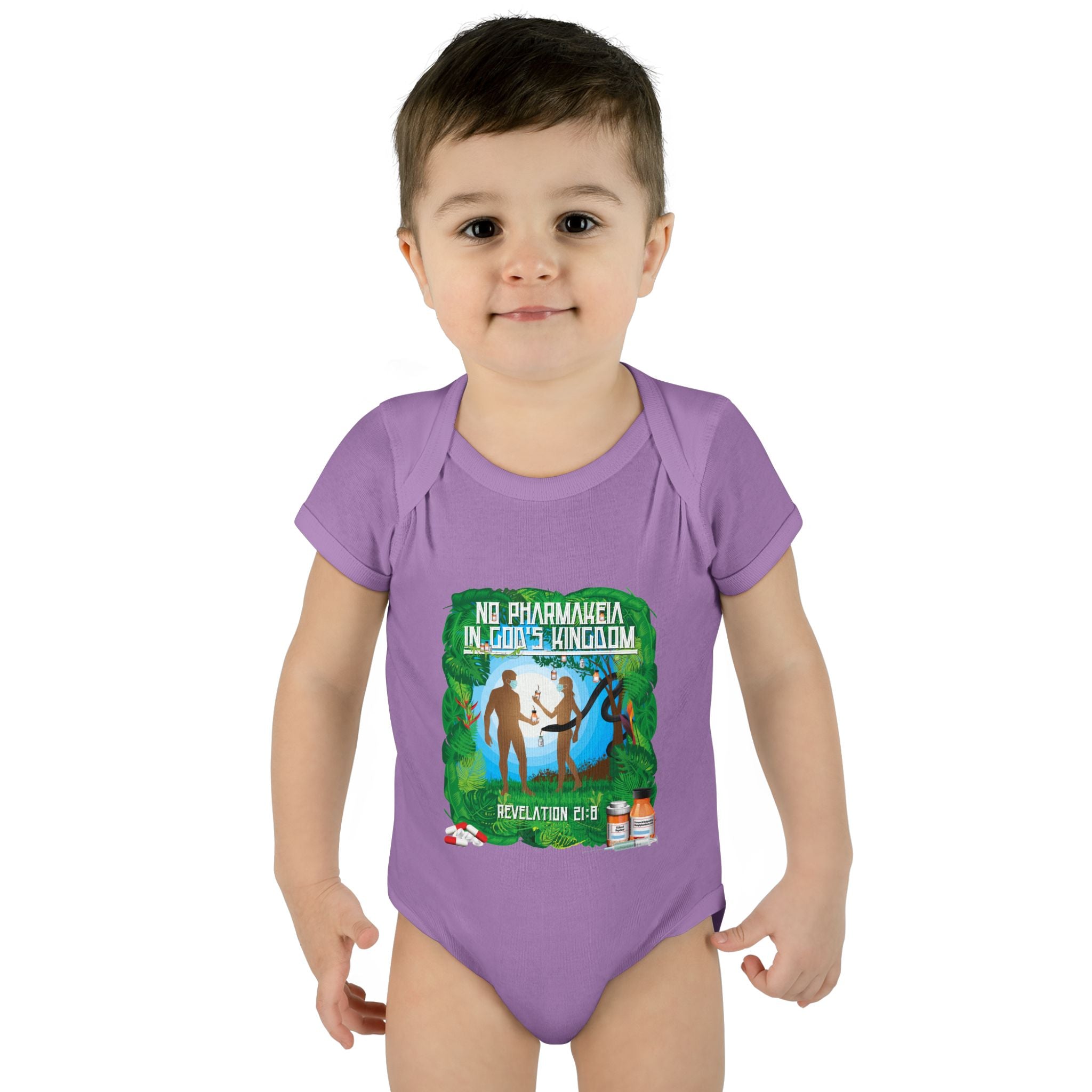 No Pharmakeia in God's Kingdom - Infant Soft Cotton Onsie Bodysuit