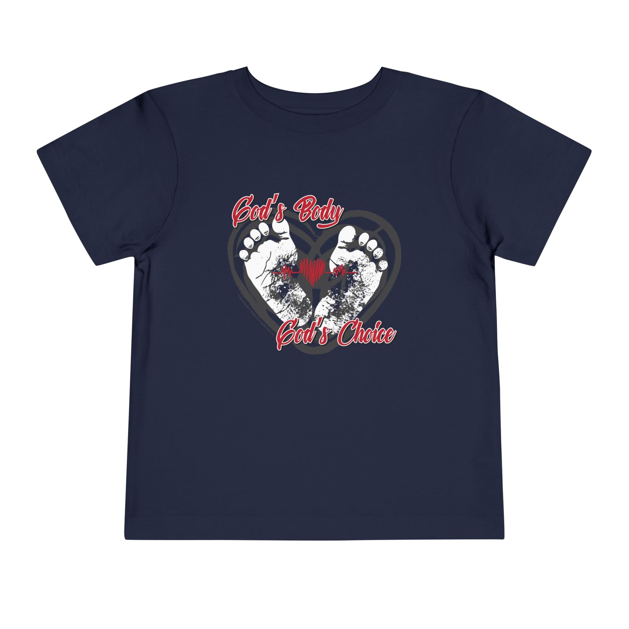 God's Body, God's Choice - Toddler Soft Cotton Short Sleeve T-Shirt