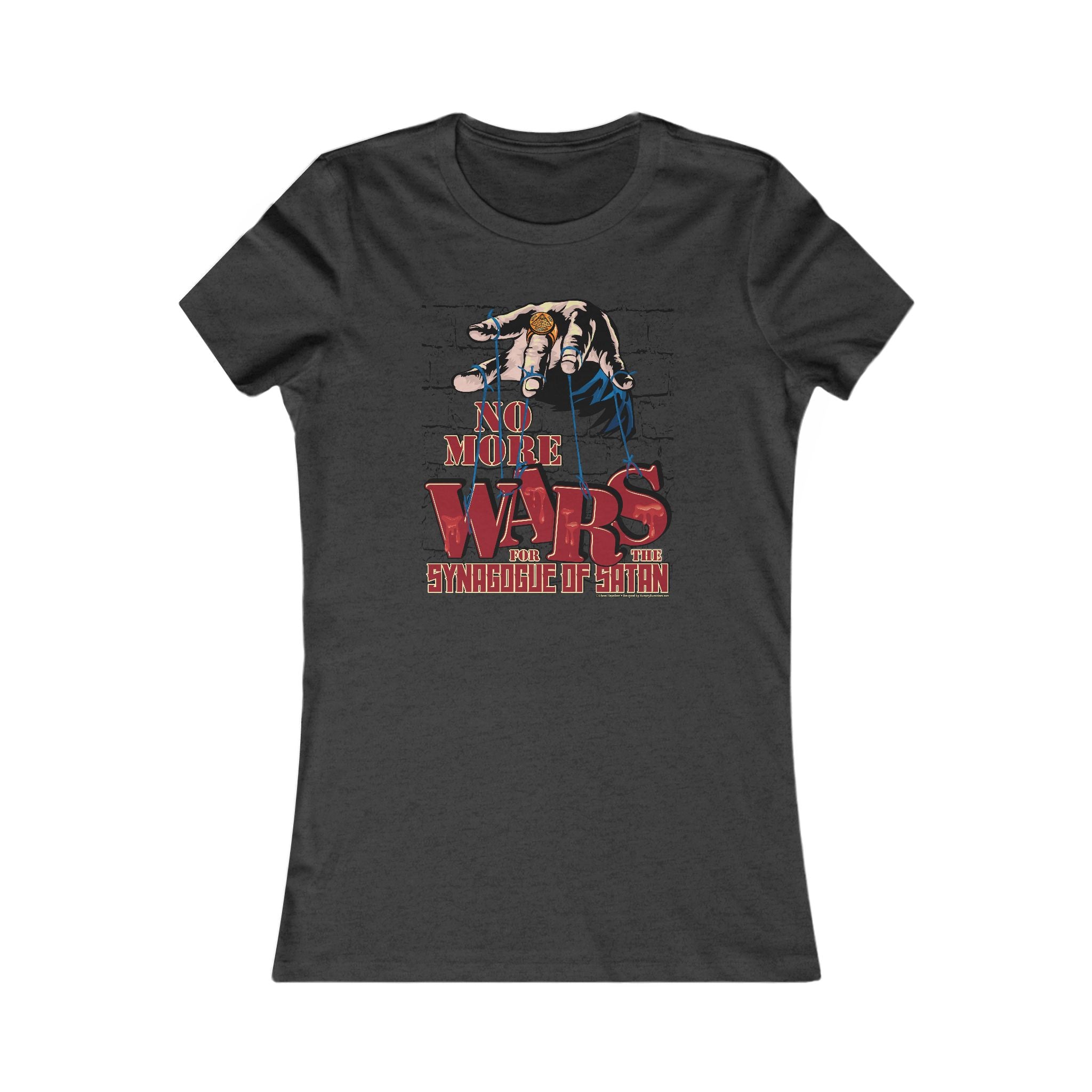 No More Wars for the Synagogue of Satan - Ladies Soft Cotton Cap Sleeve T-Shirt