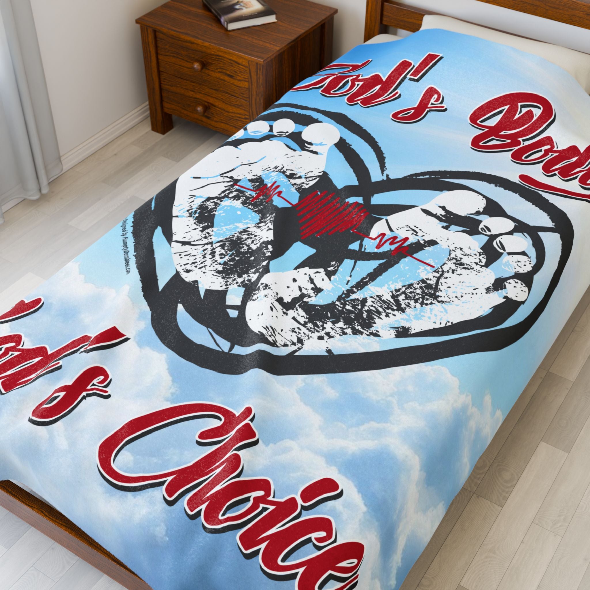 God's Body, God's Choice - Eco-Friendly Velveteen Plush Blanket