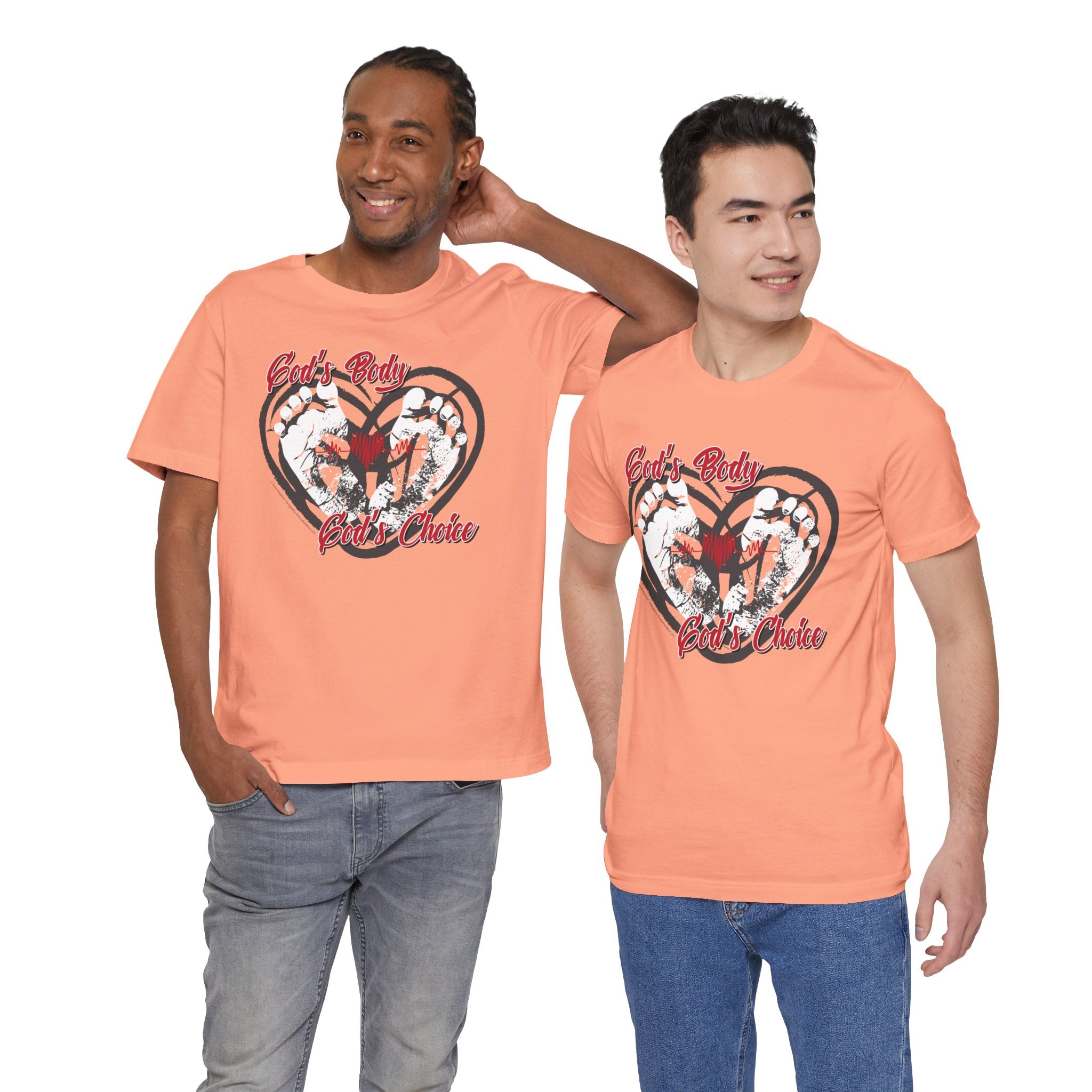 God's Body, God's Choice - Unisex Soft Cotton Short Sleeve T-Shirt