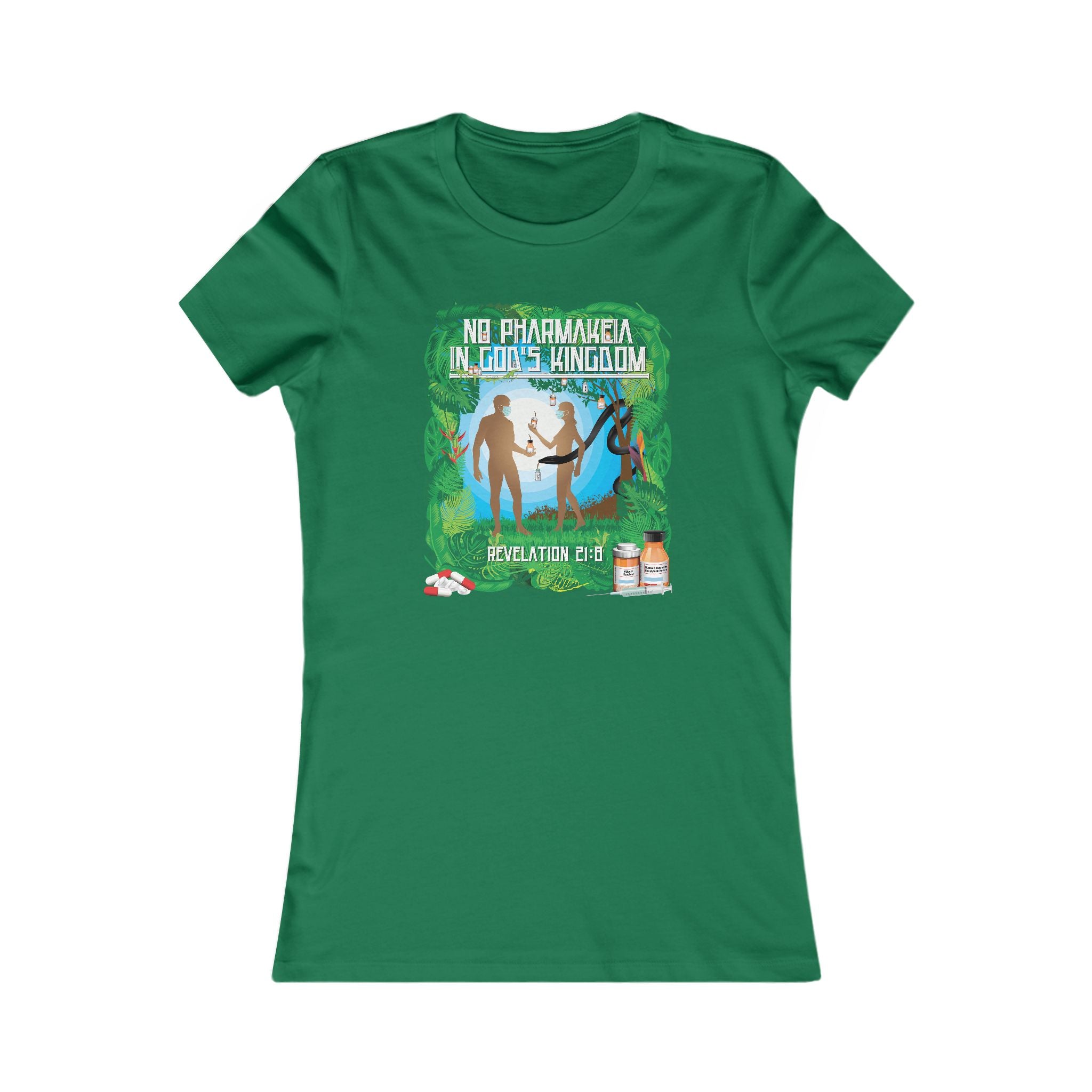 No Pharmakeia in God's Kingdom - Ladies Soft Cotton Cap Sleeve T-Shirt