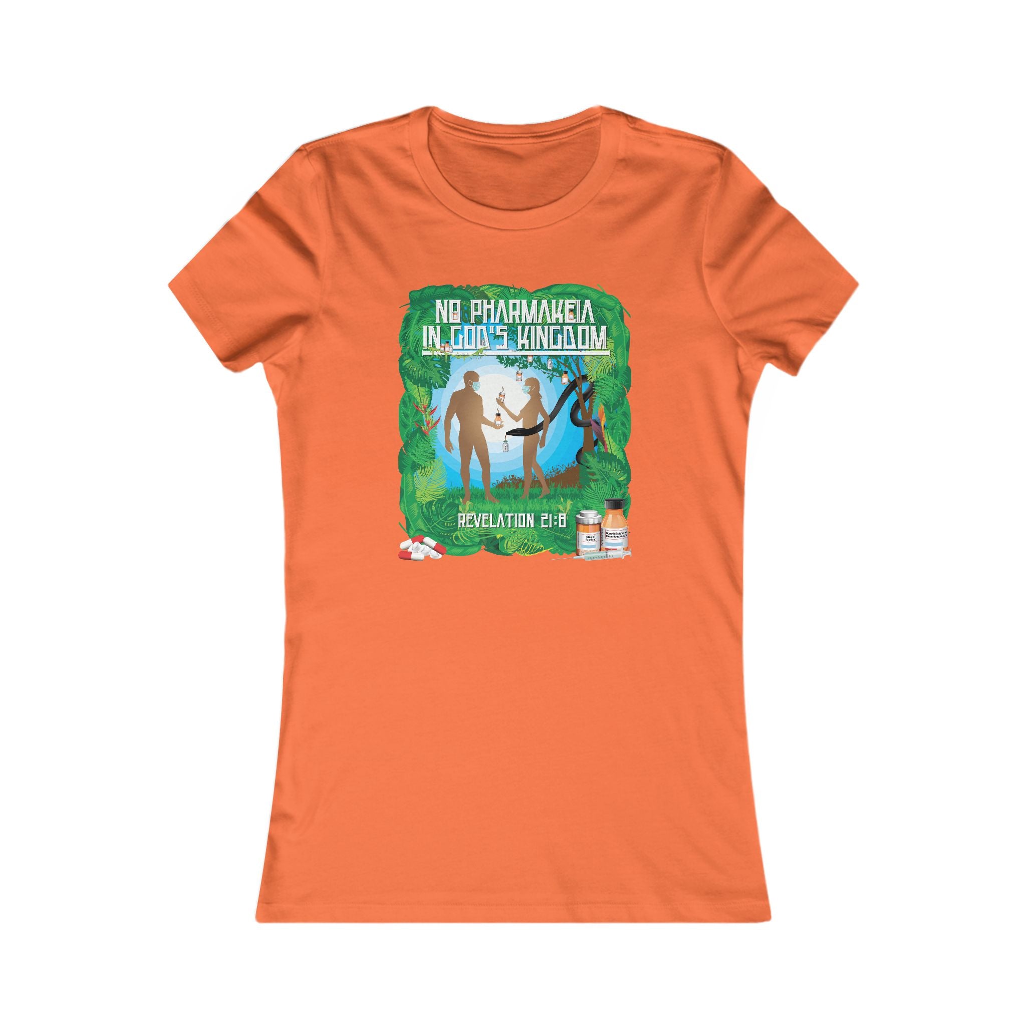 No Pharmakeia in God's Kingdom - Ladies Soft Cotton Cap Sleeve T-Shirt