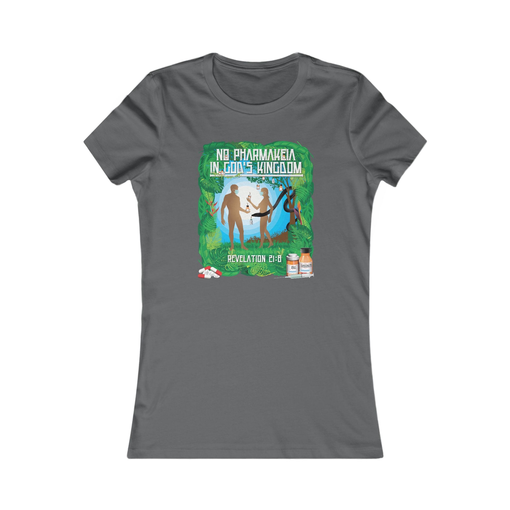 No Pharmakeia in God's Kingdom - Ladies Soft Cotton Cap Sleeve T-Shirt