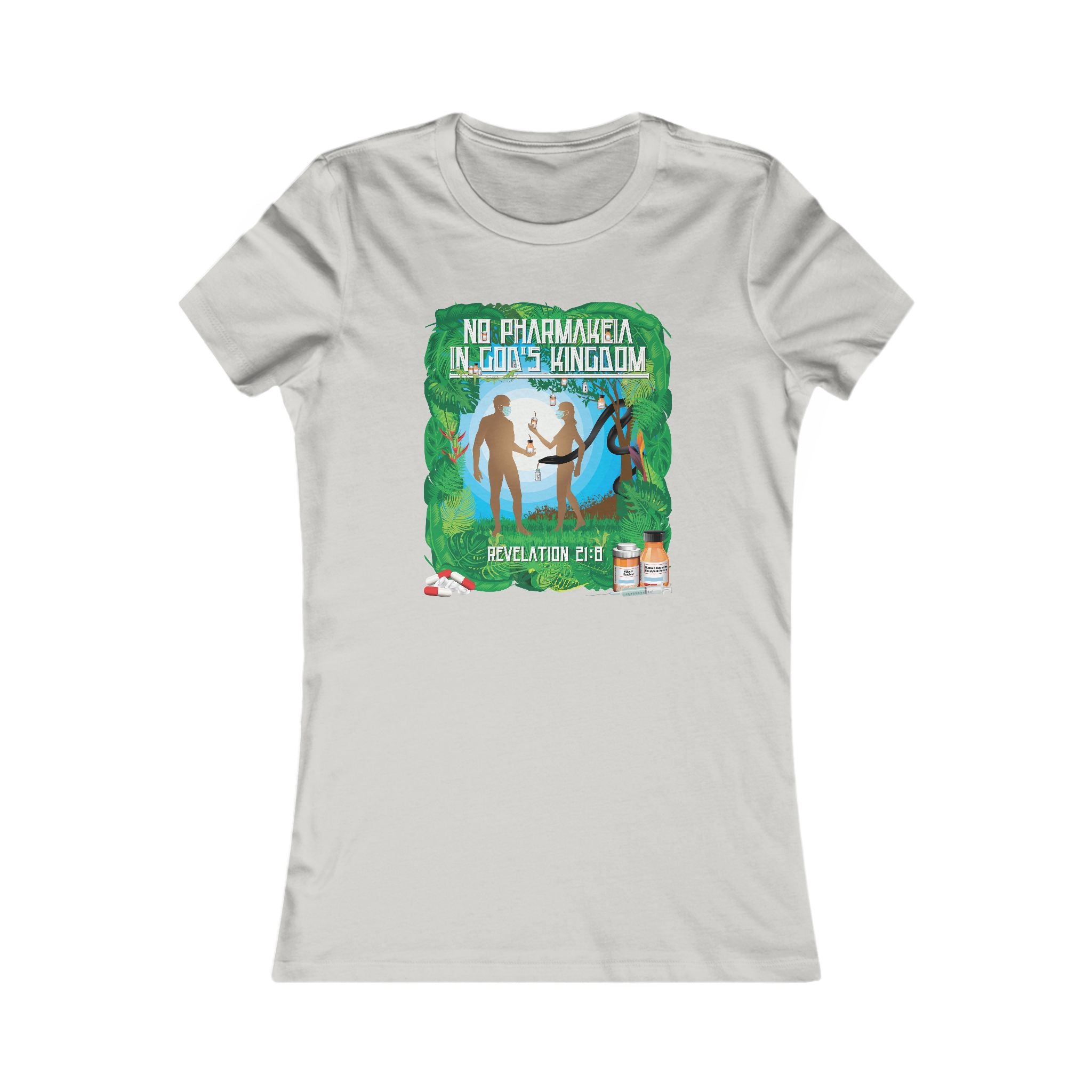 No Pharmakeia in God's Kingdom - Ladies Soft Cotton Cap Sleeve T-Shirt