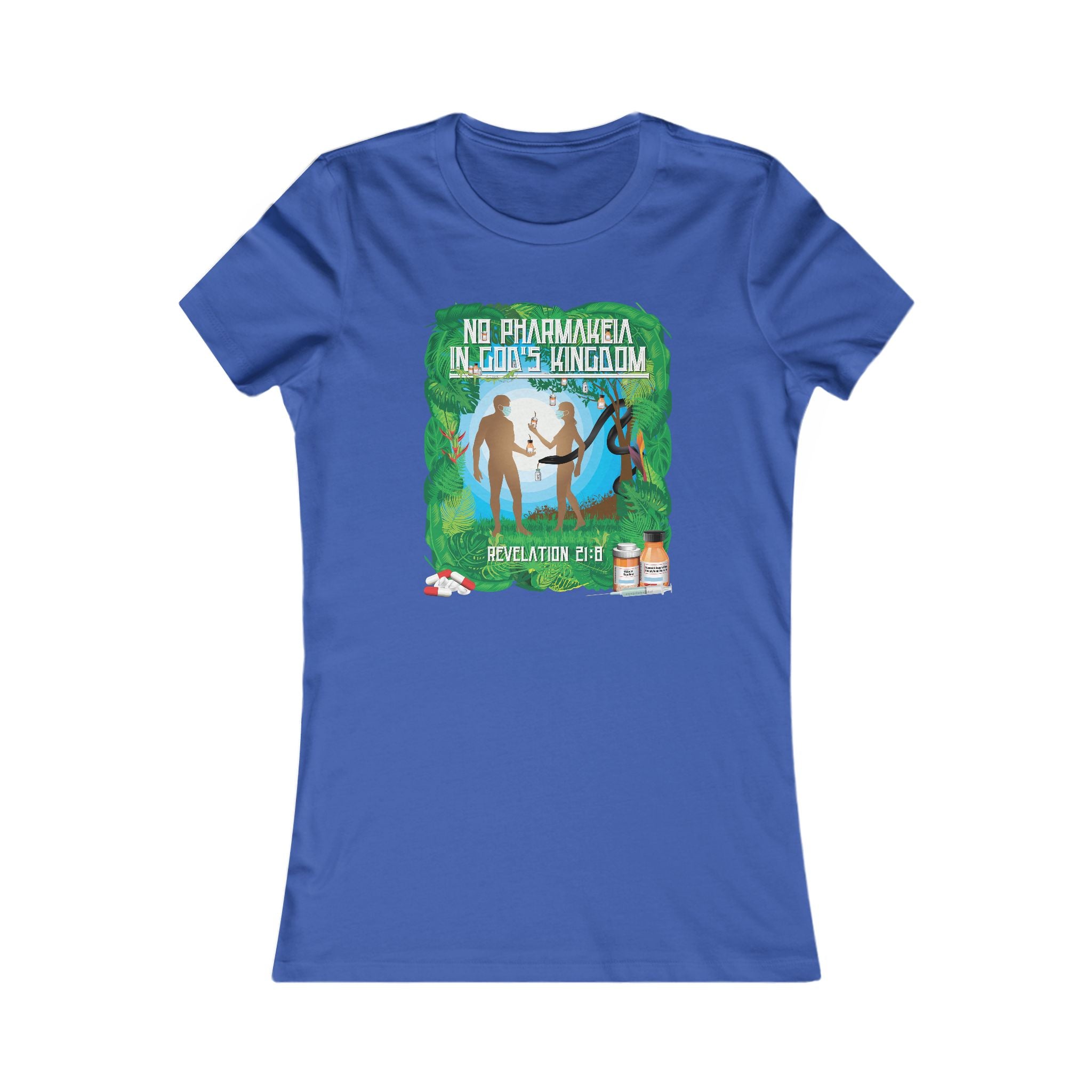 No Pharmakeia in God's Kingdom - Ladies Soft Cotton Cap Sleeve T-Shirt