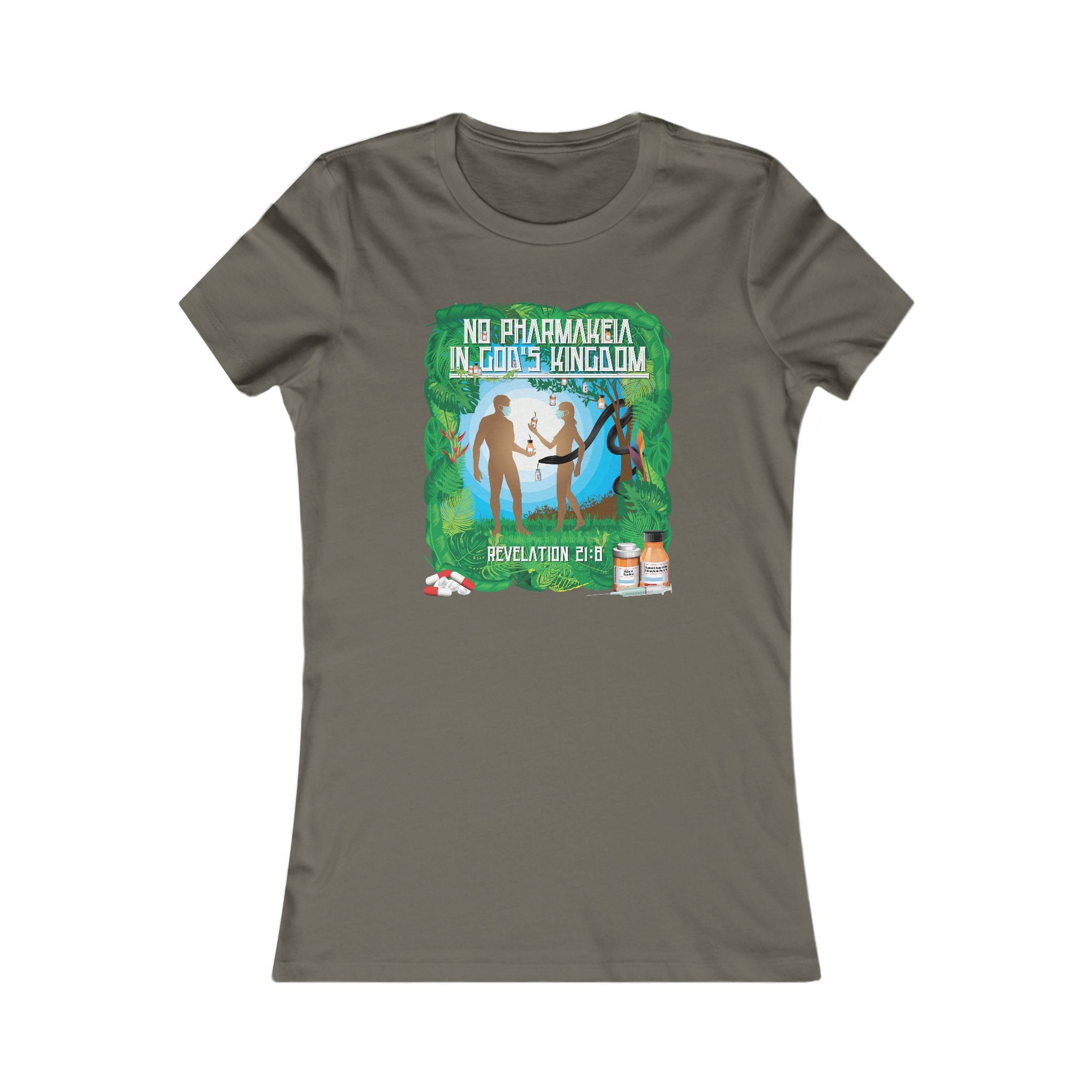 No Pharmakeia in God's Kingdom - Ladies Soft Cotton Cap Sleeve T-Shirt