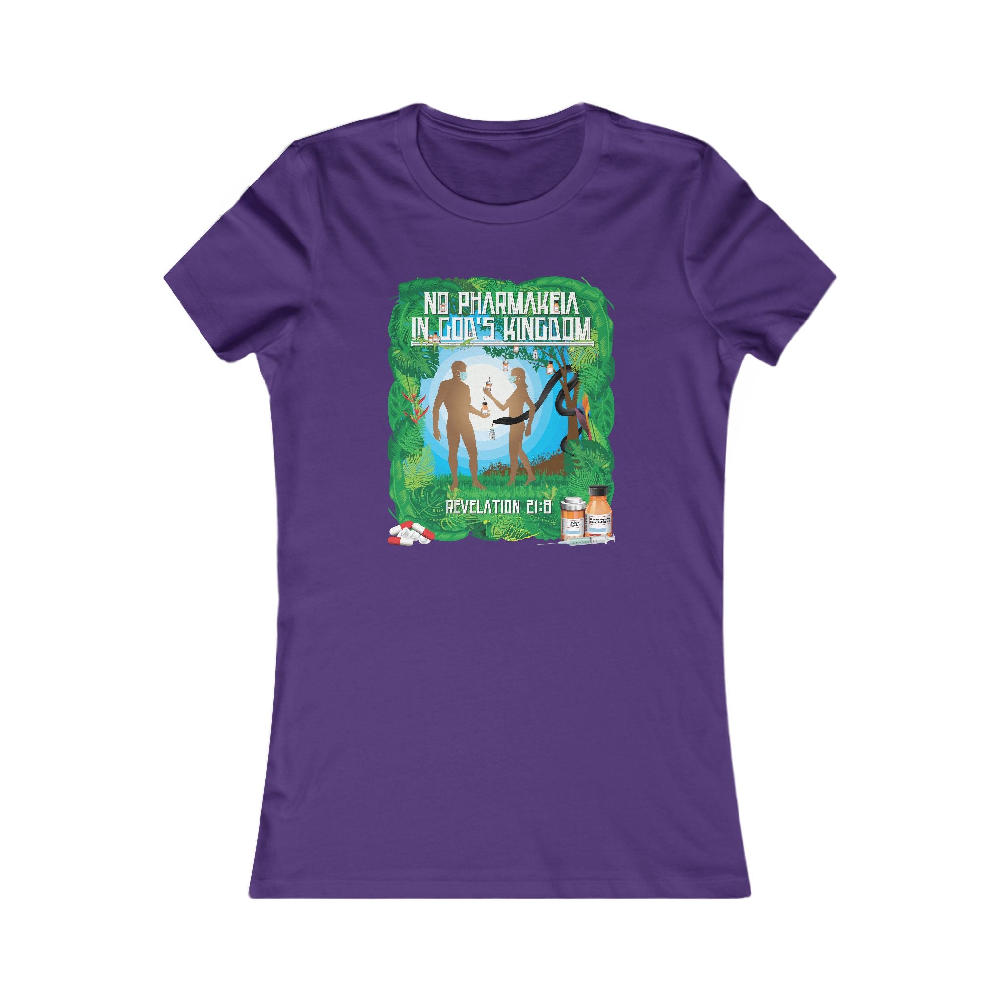 No Pharmakeia in God's Kingdom - Ladies Soft Cotton Cap Sleeve T-Shirt