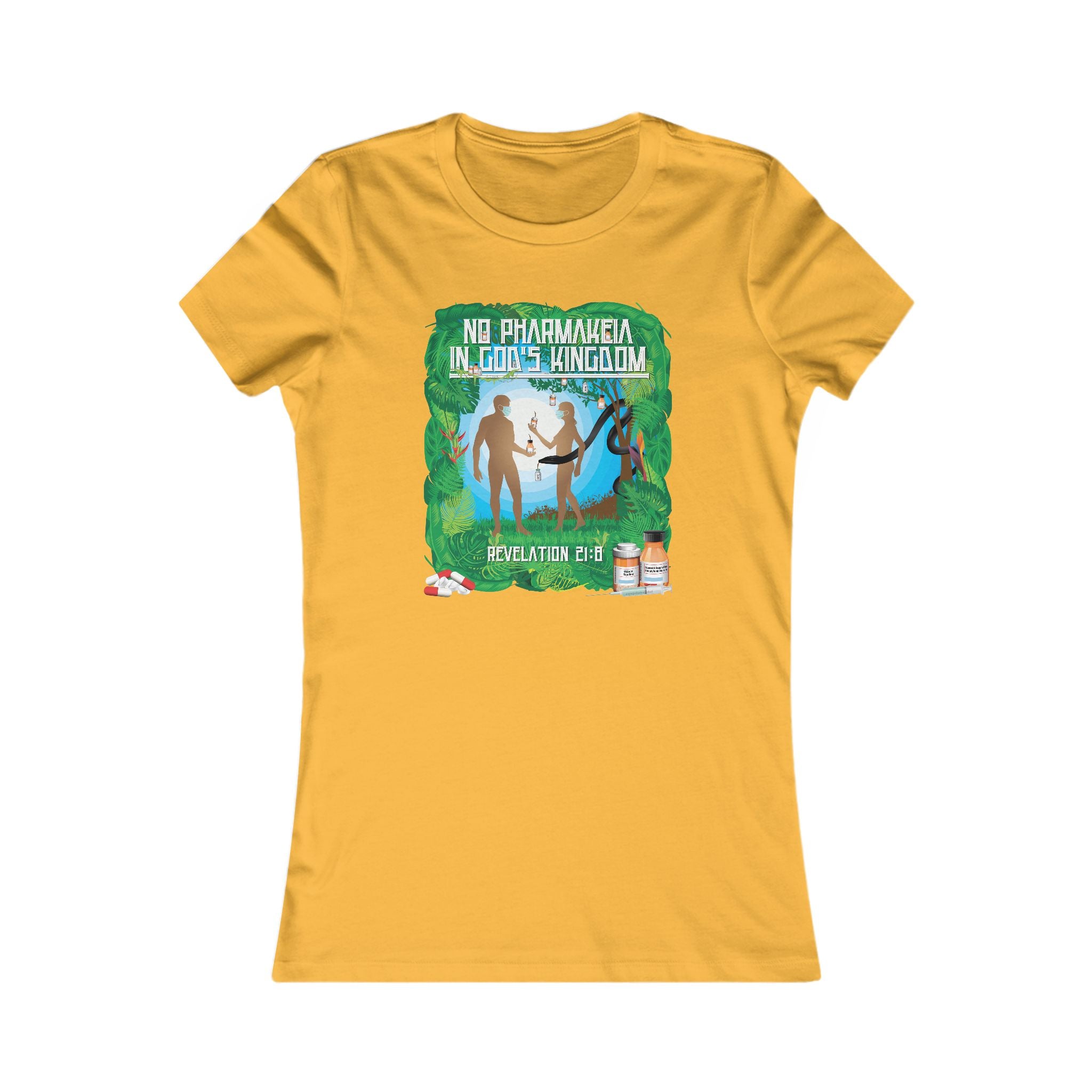 No Pharmakeia in God's Kingdom - Ladies Soft Cotton Cap Sleeve T-Shirt