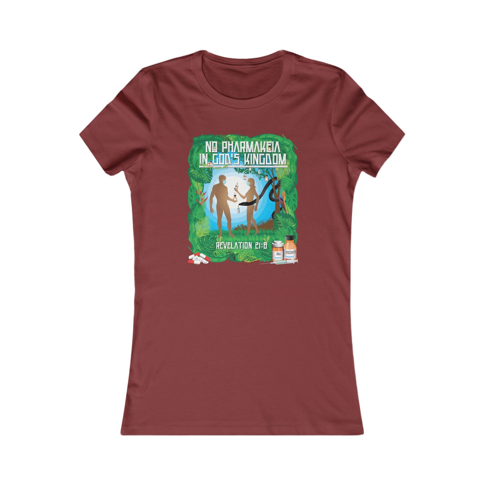 No Pharmakeia in God's Kingdom - Ladies Soft Cotton Cap Sleeve T-Shirt
