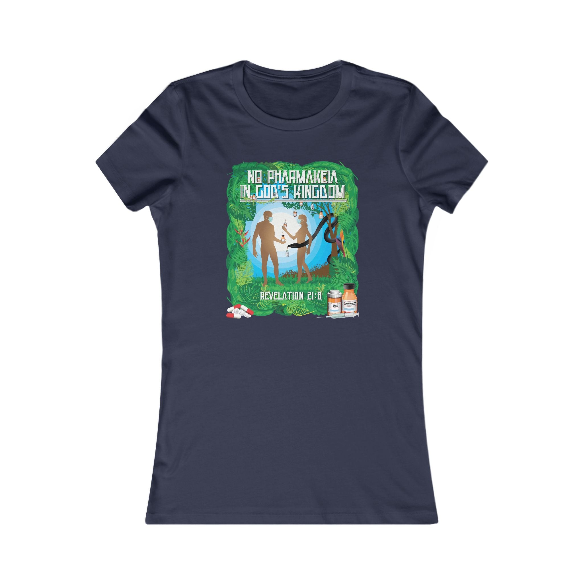 No Pharmakeia in God's Kingdom - Ladies Soft Cotton Cap Sleeve T-Shirt