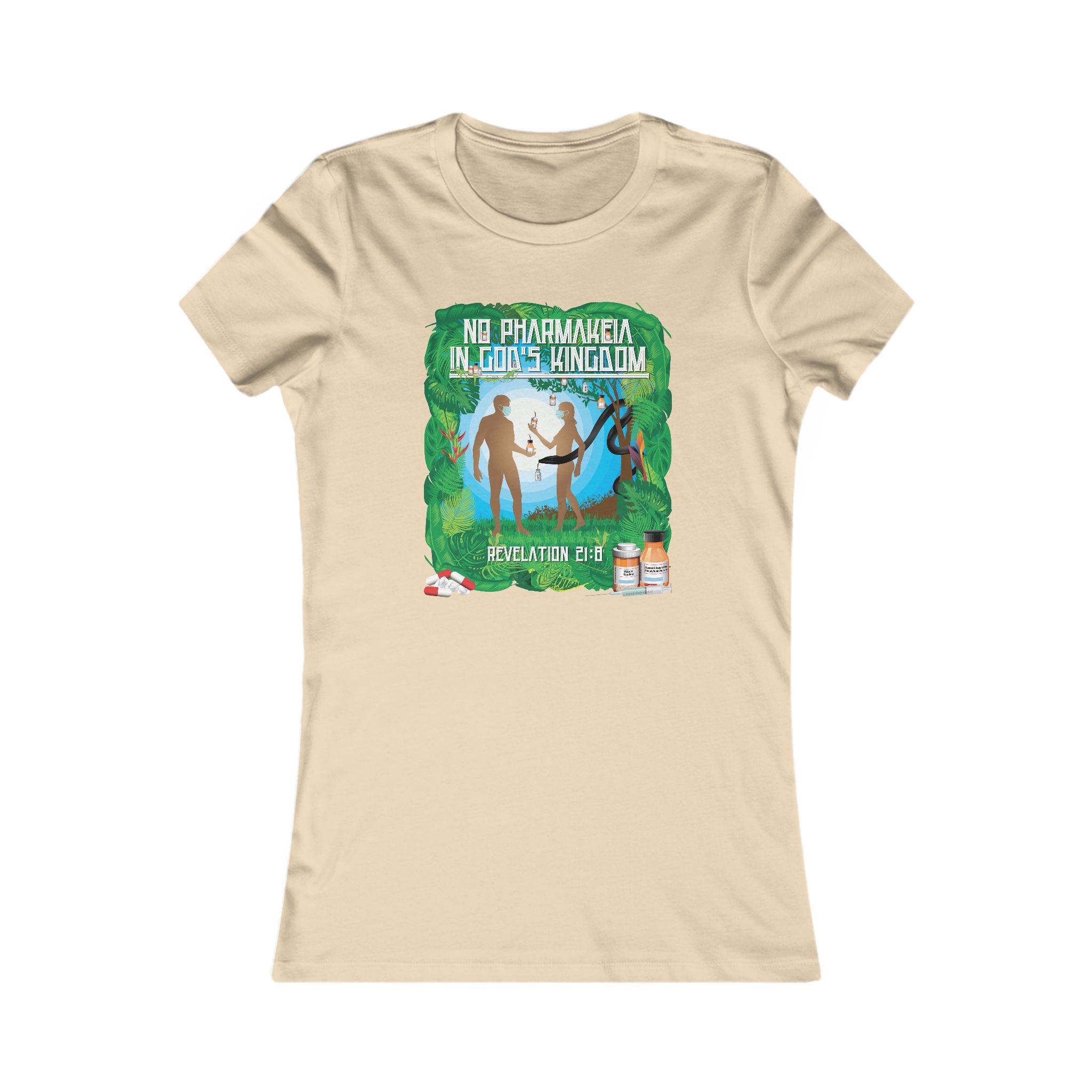 No Pharmakeia in God's Kingdom - Ladies Soft Cotton Cap Sleeve T-Shirt