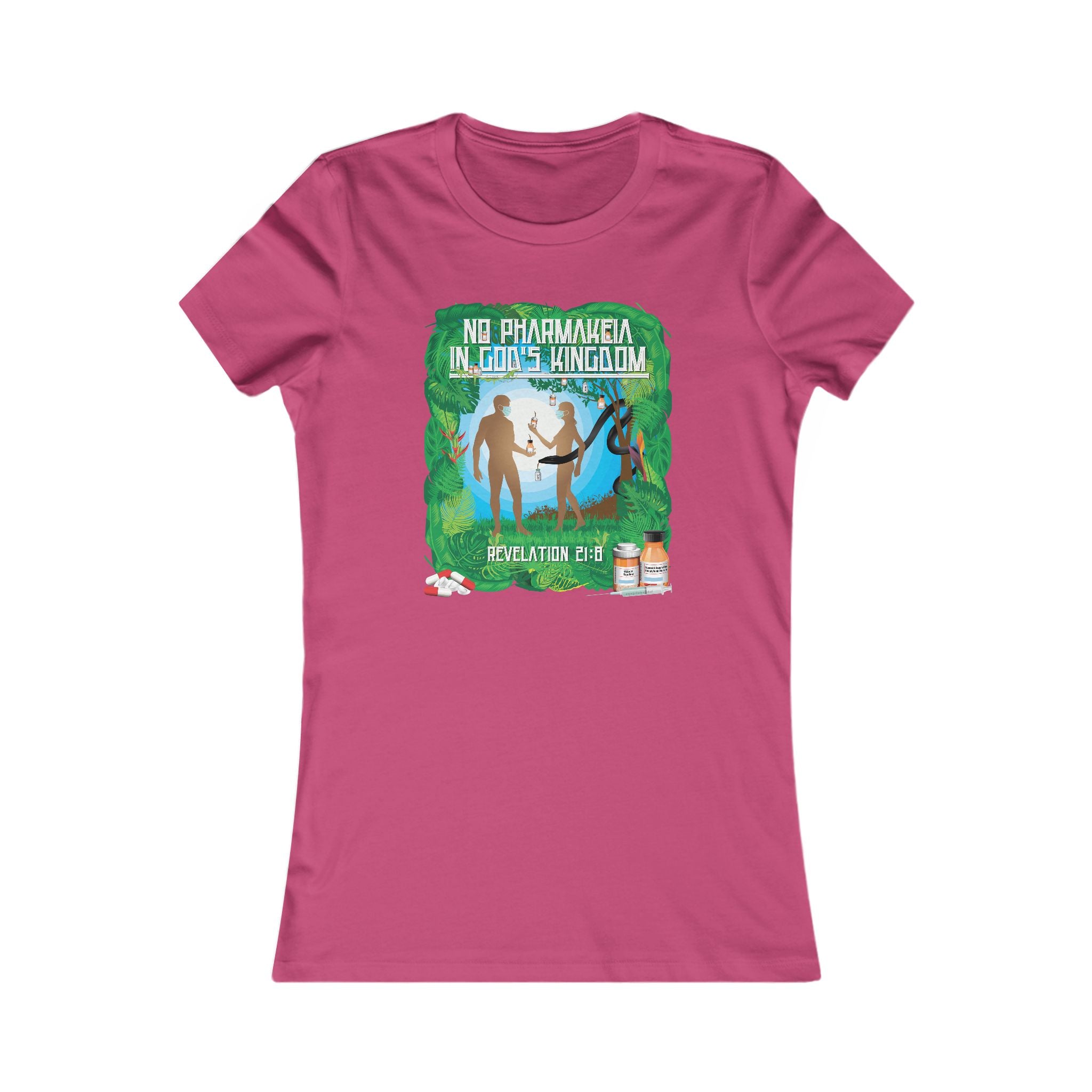 No Pharmakeia in God's Kingdom - Ladies Soft Cotton Cap Sleeve T-Shirt