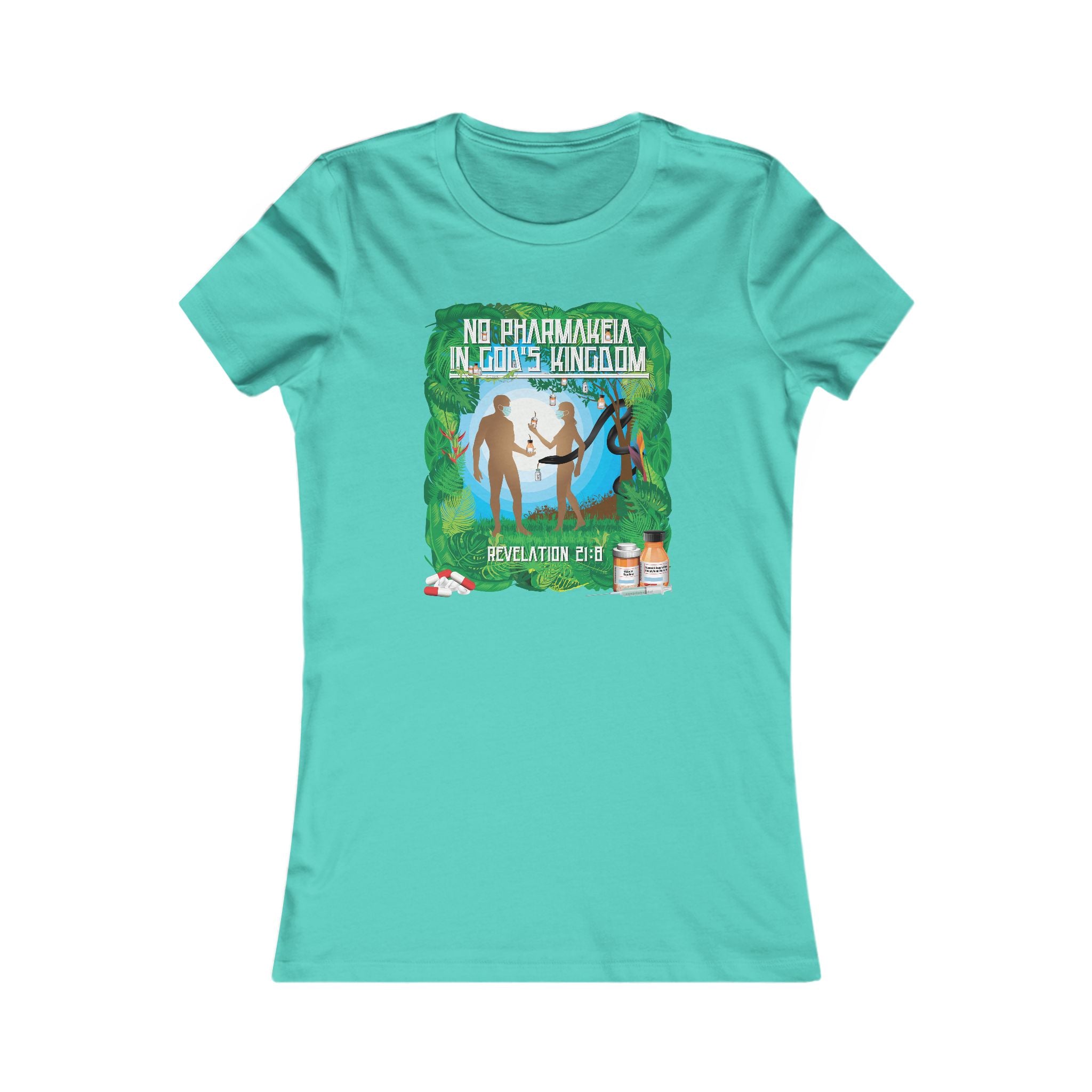 No Pharmakeia in God's Kingdom - Ladies Soft Cotton Cap Sleeve T-Shirt