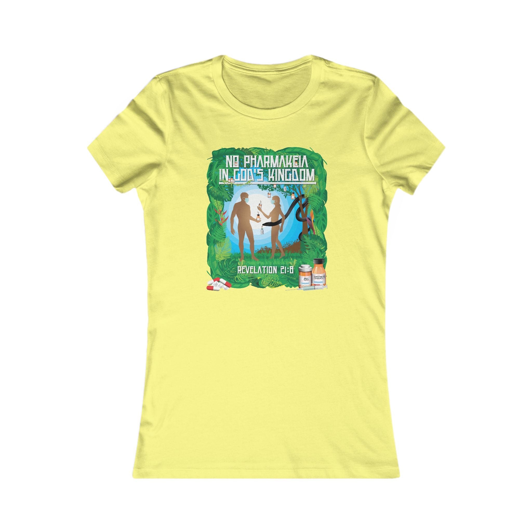 No Pharmakeia in God's Kingdom - Ladies Soft Cotton Cap Sleeve T-Shirt