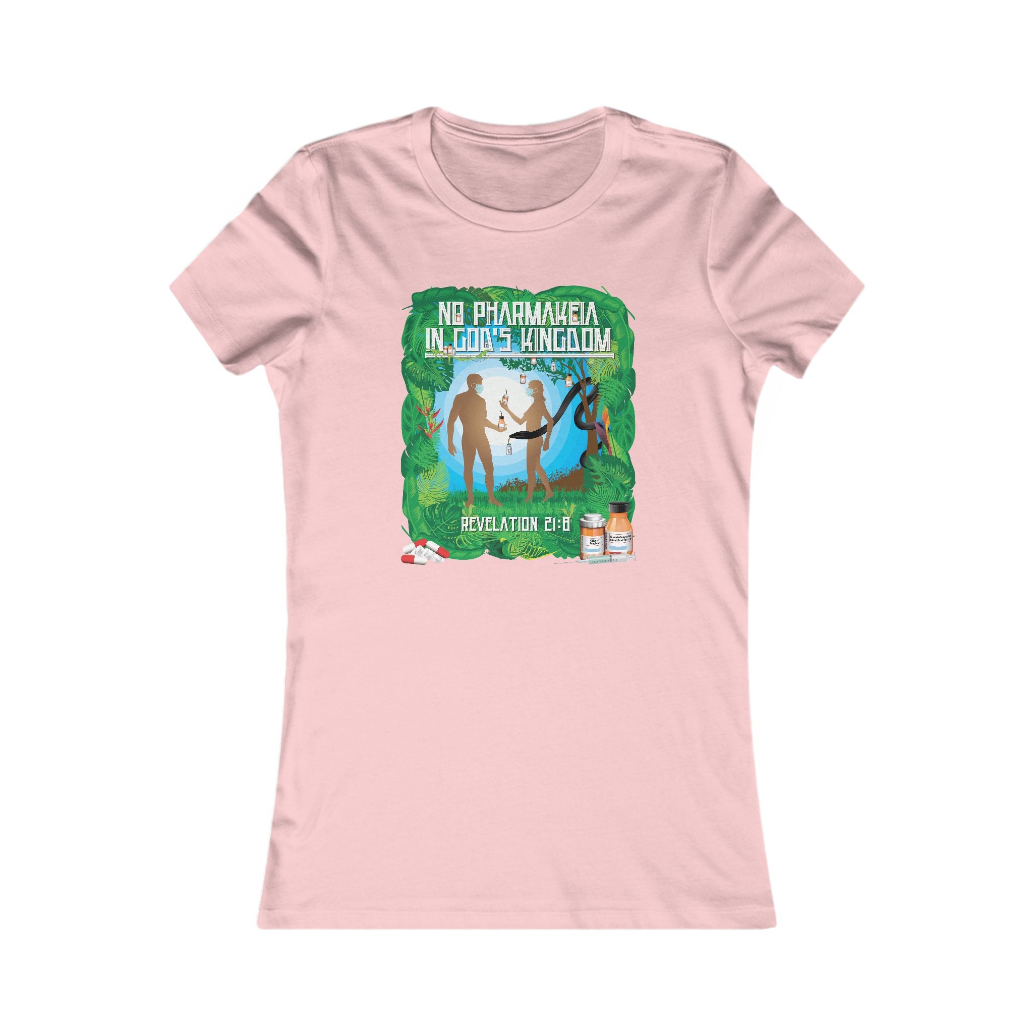 No Pharmakeia in God's Kingdom - Ladies Soft Cotton Cap Sleeve T-Shirt