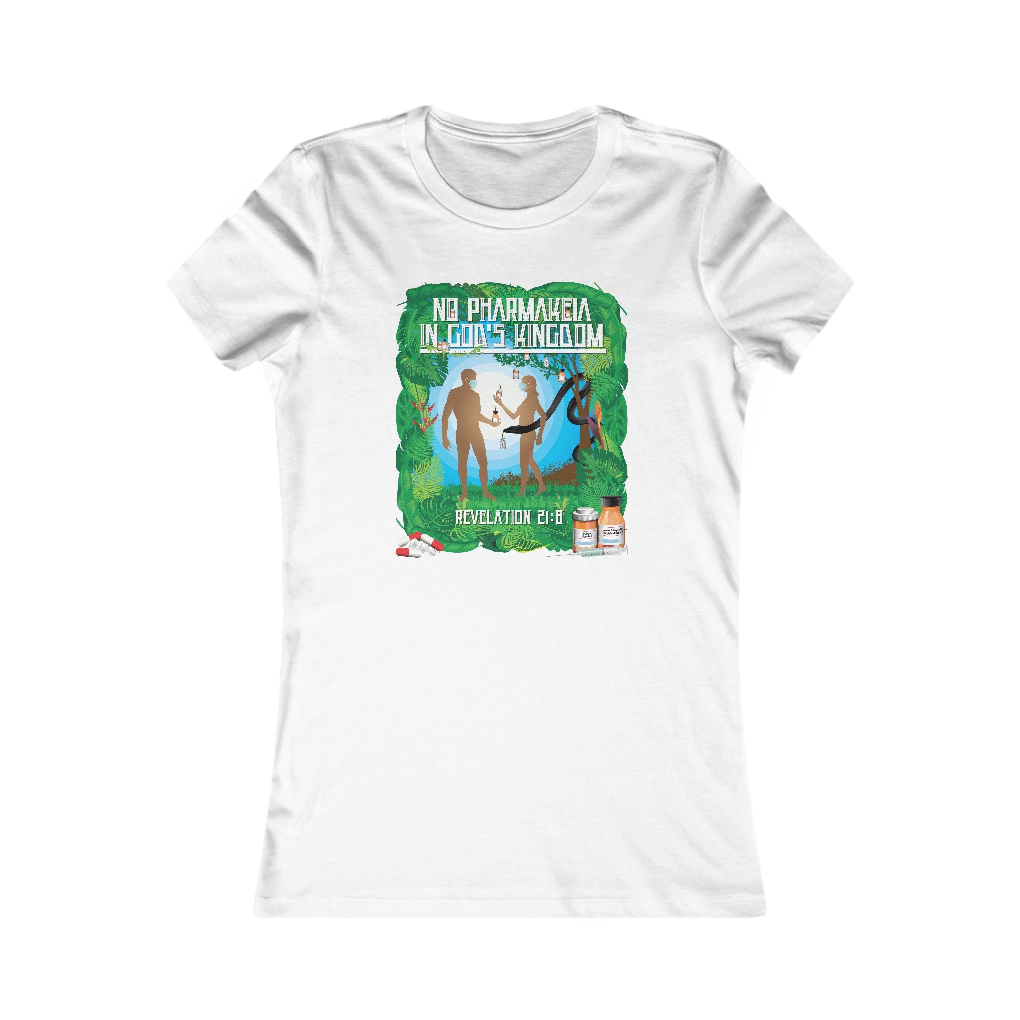 No Pharmakeia in God's Kingdom - Ladies Soft Cotton Cap Sleeve T-Shirt