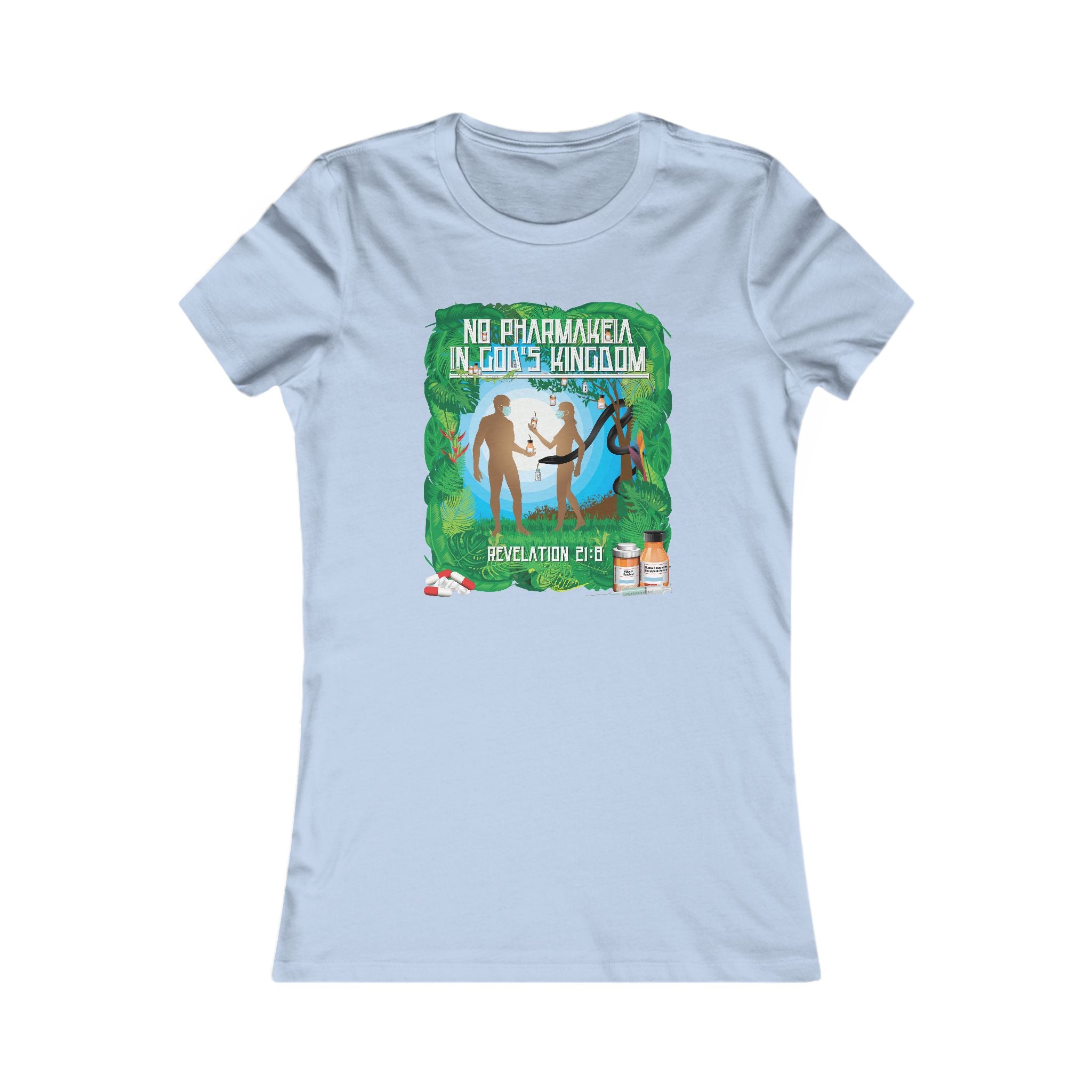 No Pharmakeia in God's Kingdom - Ladies Soft Cotton Cap Sleeve T-Shirt