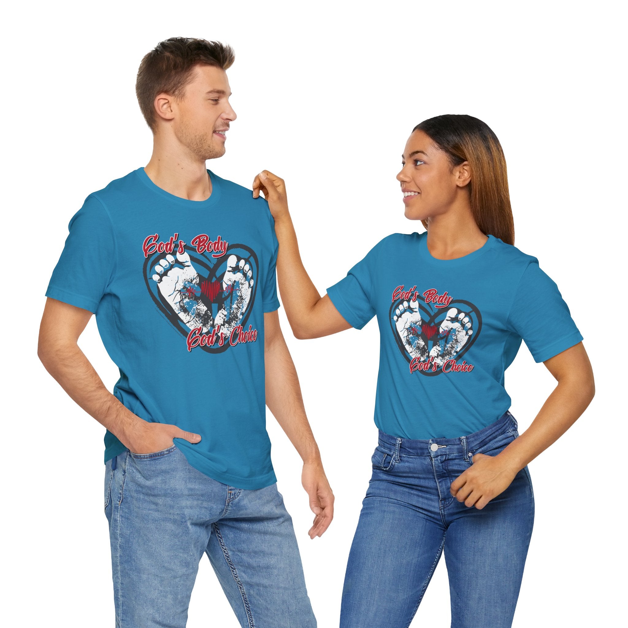 God's Body, God's Choice - Unisex Soft Cotton Short Sleeve T-Shirt