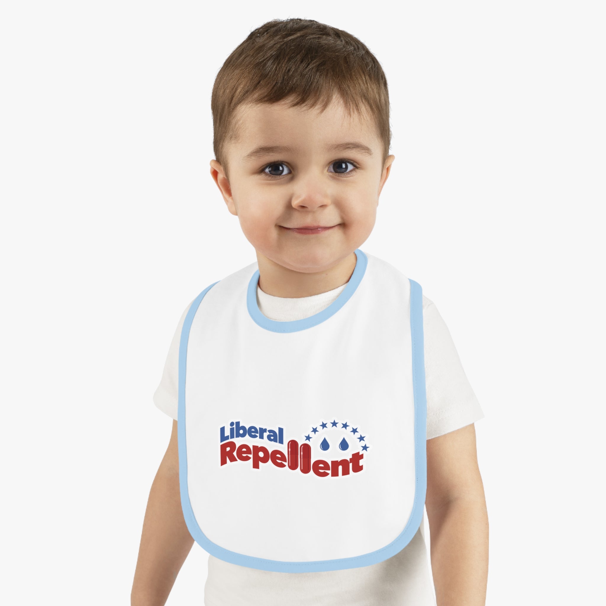 Liberal Repellent - Infant Soft Cotton Bib with Contrast Trim