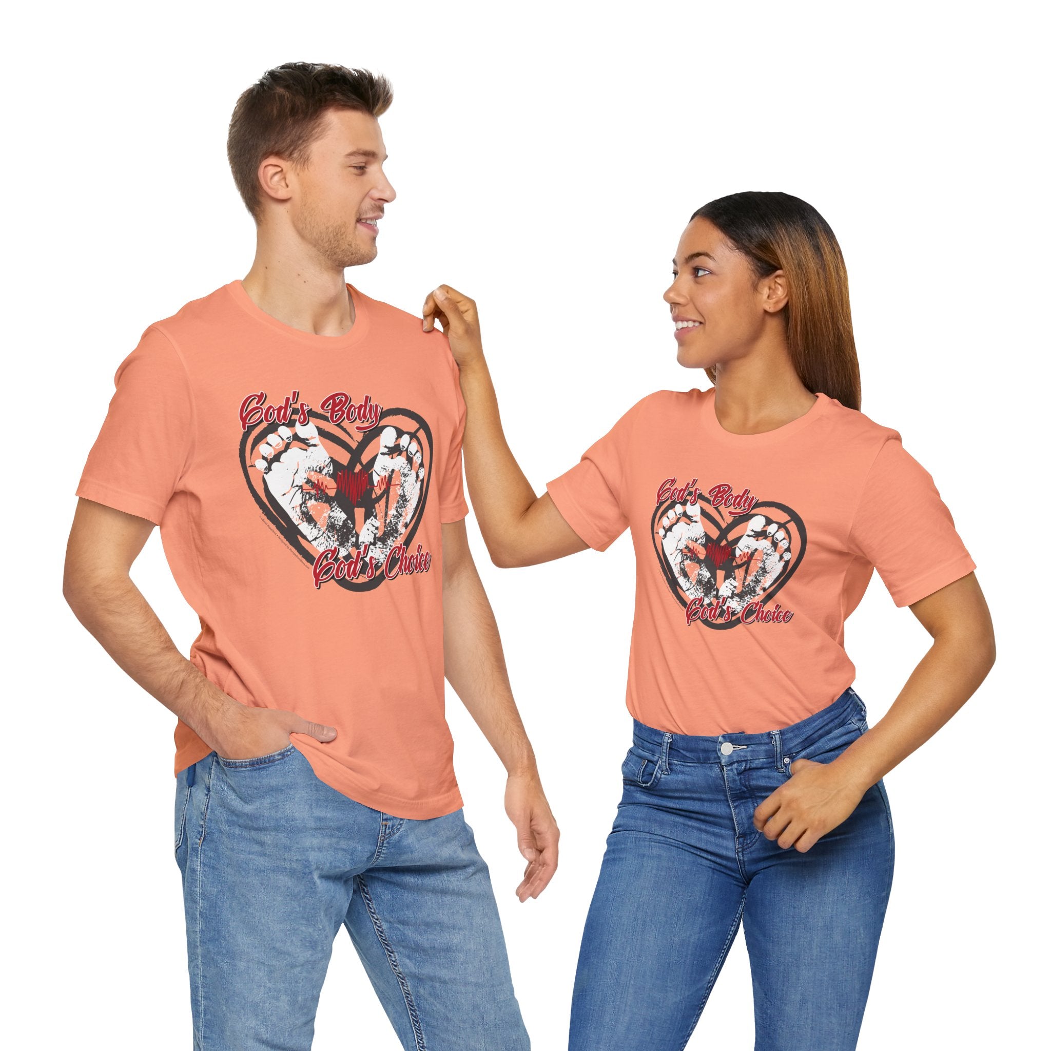 God's Body, God's Choice - Unisex Soft Cotton Short Sleeve T-Shirt