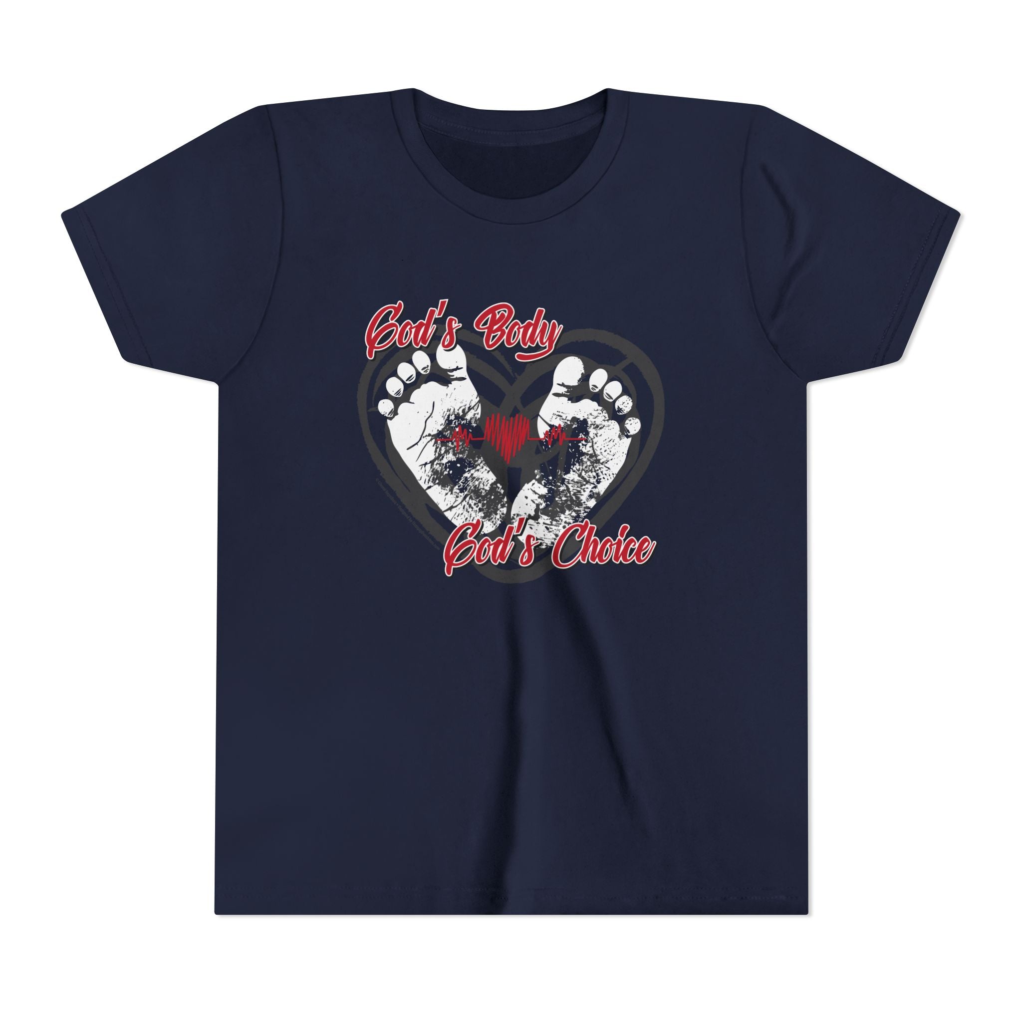 God's Body, God's Choice - Youth Soft Cotton Short Sleeve T-Shirt