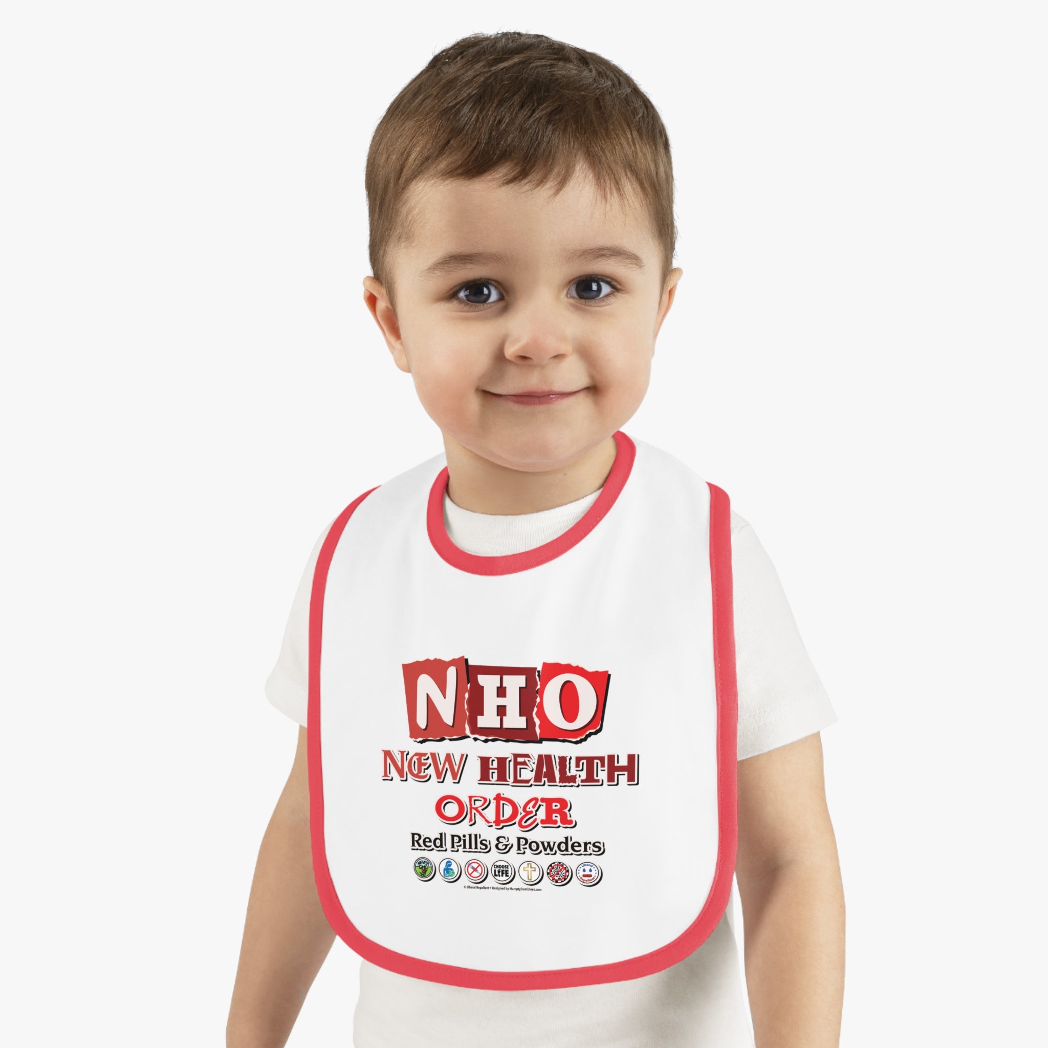 New Health Order - Infant Soft Cotton Bib with Contrast Trim