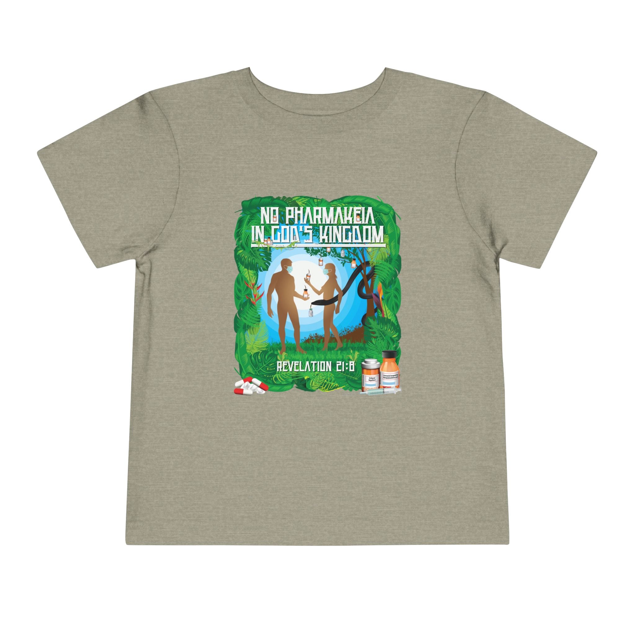 No Pharmakeia in God's Kingdom - Toddler Soft Cotton Short Sleeve T-Shirt