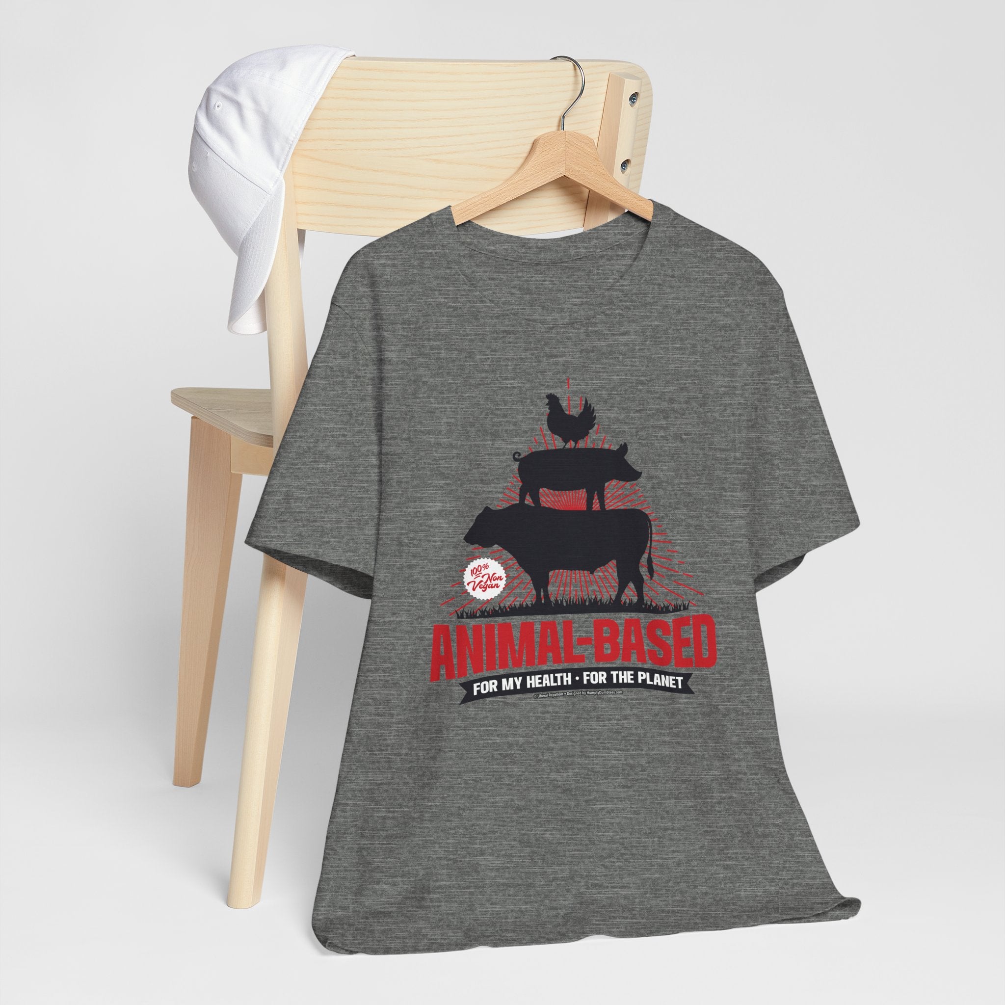 Animal-Based For My Health, For The Planet - Unisex Soft Cotton Short Sleeve T-Shirt
