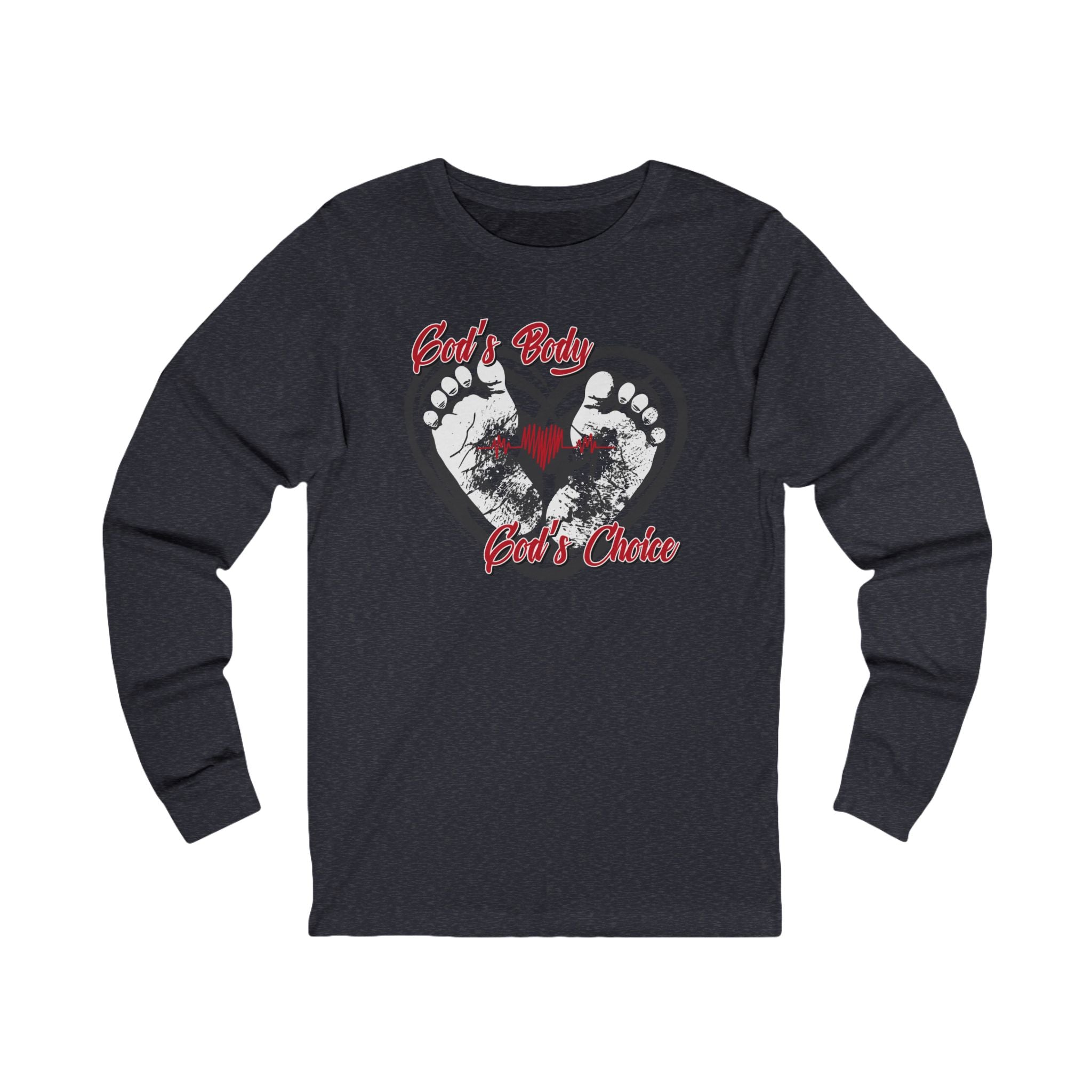 God's Body, God's Choice - Unisex Soft Cotton Long Sleeve T-Shirt
