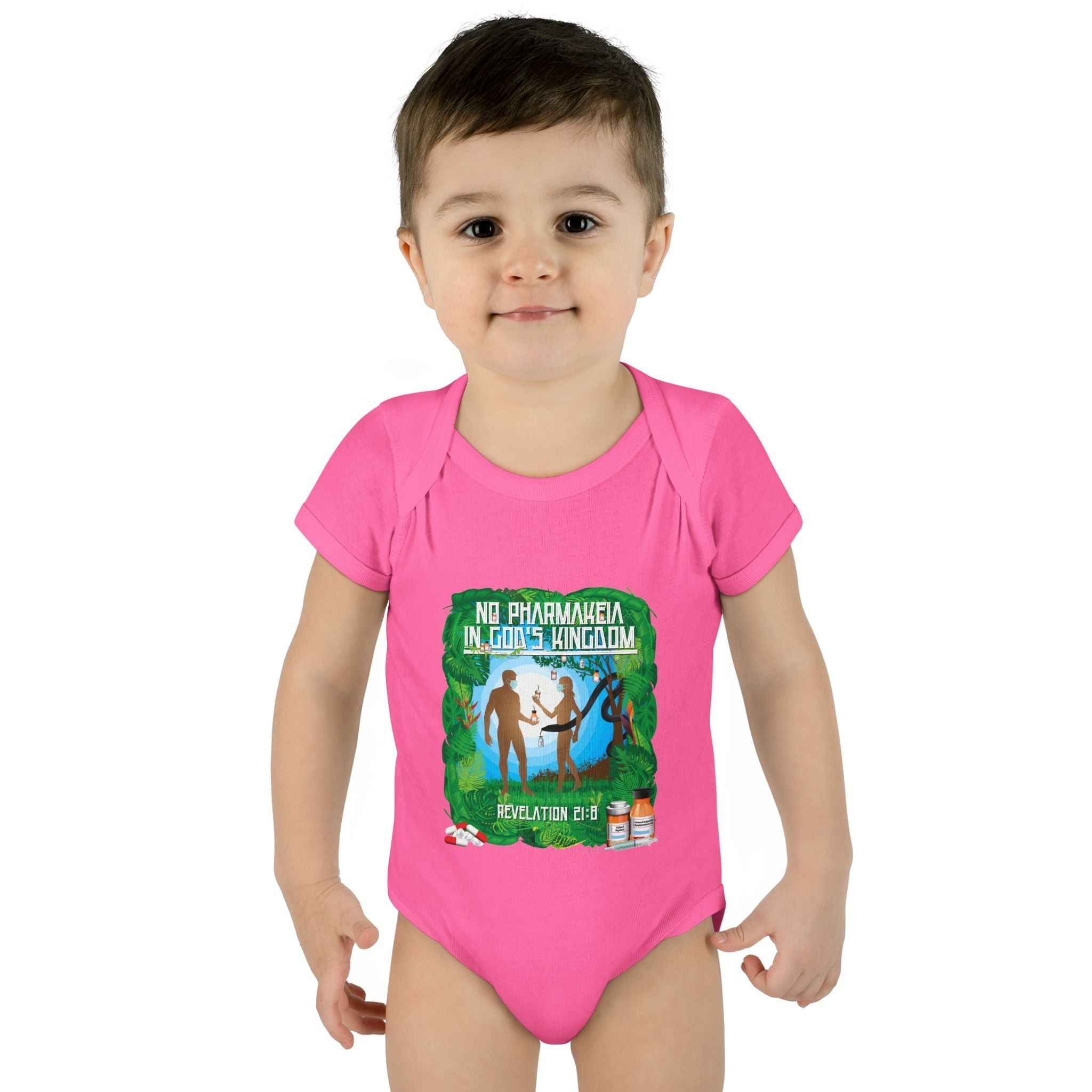 No Pharmakeia in God's Kingdom - Infant Soft Cotton Onsie Bodysuit