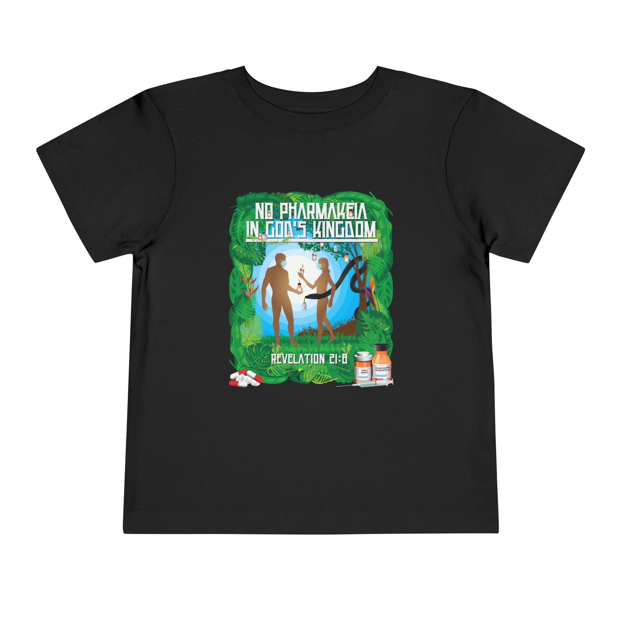 No Pharmakeia in God's Kingdom - Toddler Soft Cotton Short Sleeve T-Shirt