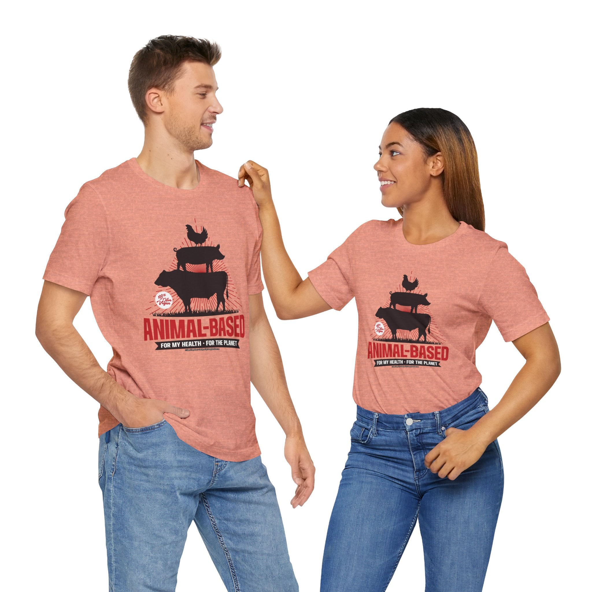 Animal-Based For My Health, For The Planet - Unisex Soft Cotton Short Sleeve T-Shirt