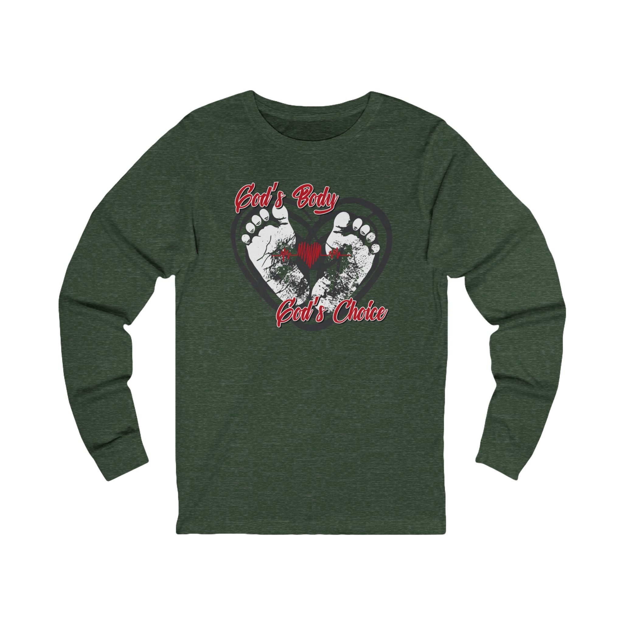 God's Body, God's Choice - Unisex Soft Cotton Long Sleeve T-Shirt