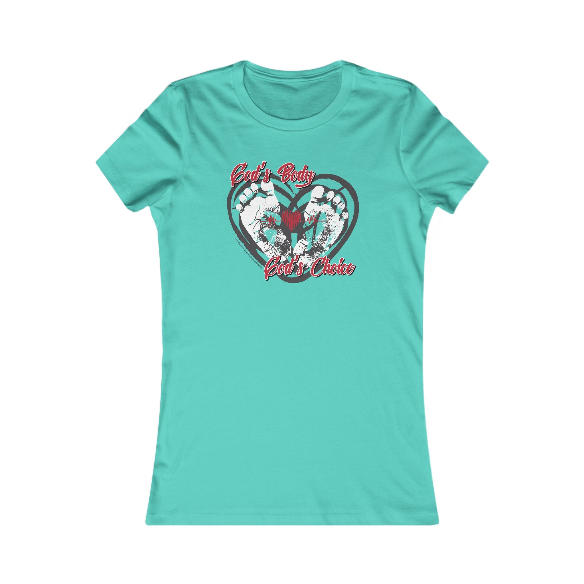 God's Body, God's Choice - Ladies Soft Cotton Cap Sleeve T-Shirt