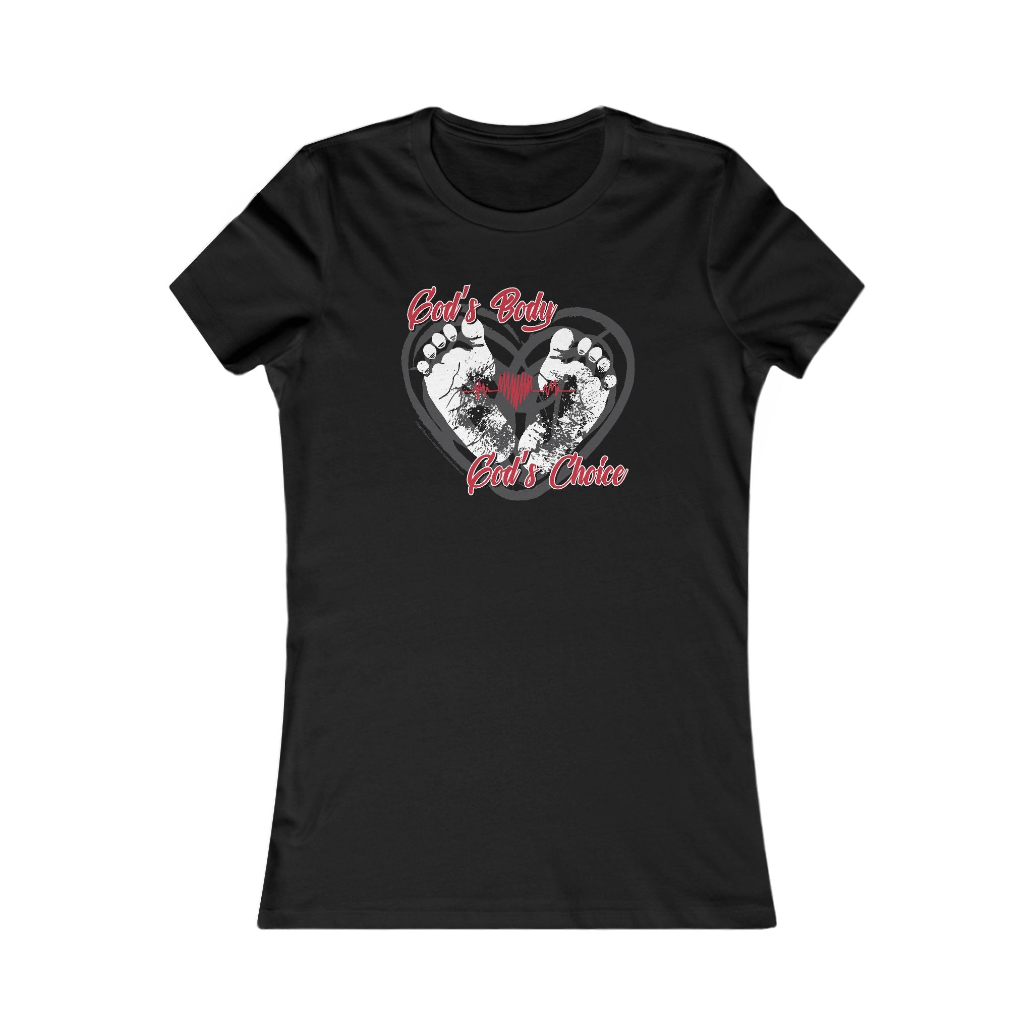 God's Body, God's Choice - Ladies Soft Cotton Cap Sleeve T-Shirt