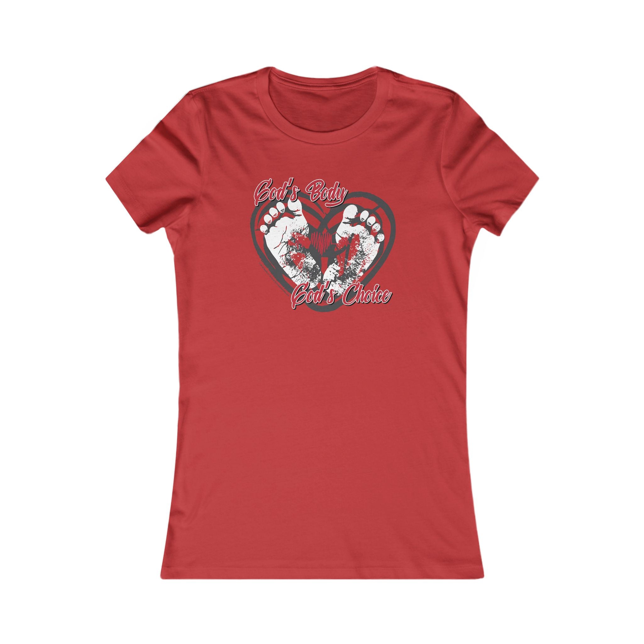 God's Body, God's Choice - Ladies Soft Cotton Cap Sleeve T-Shirt