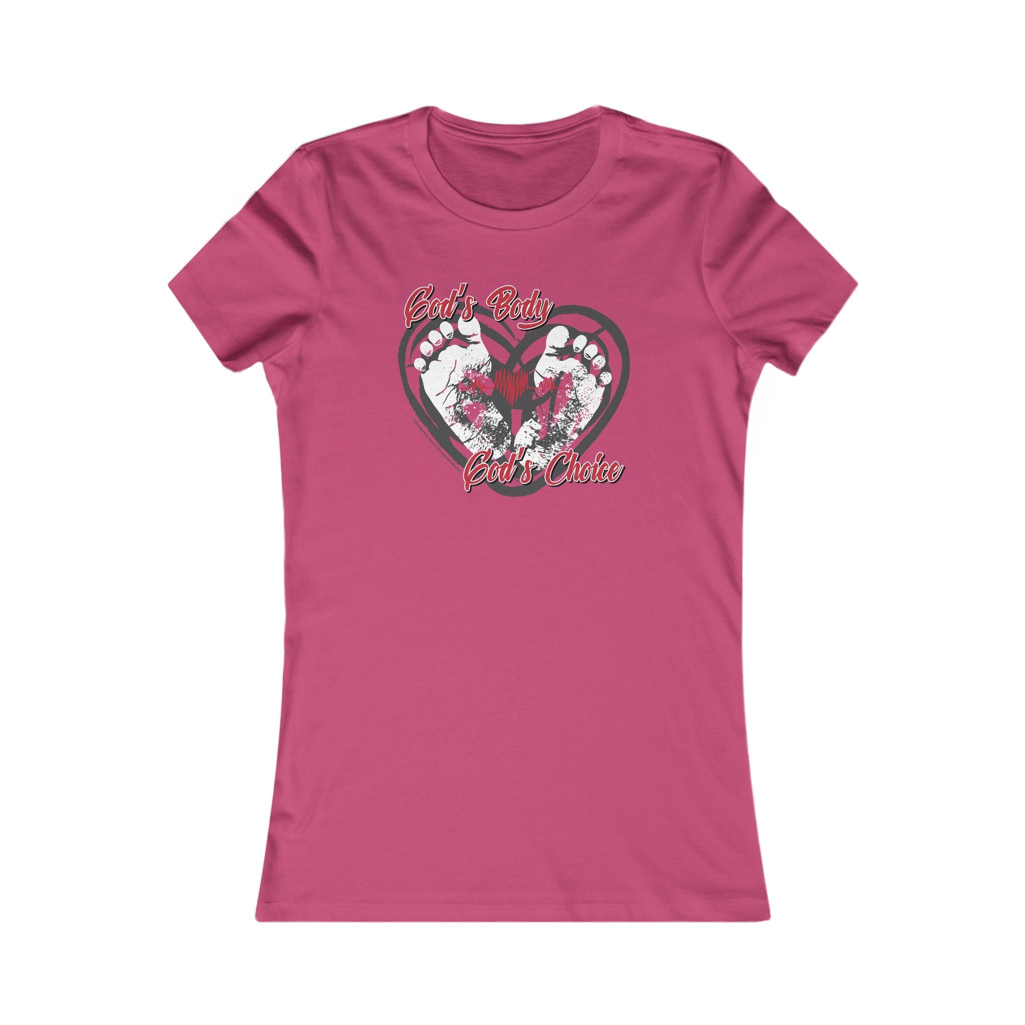 God's Body, God's Choice - Ladies Soft Cotton Cap Sleeve T-Shirt