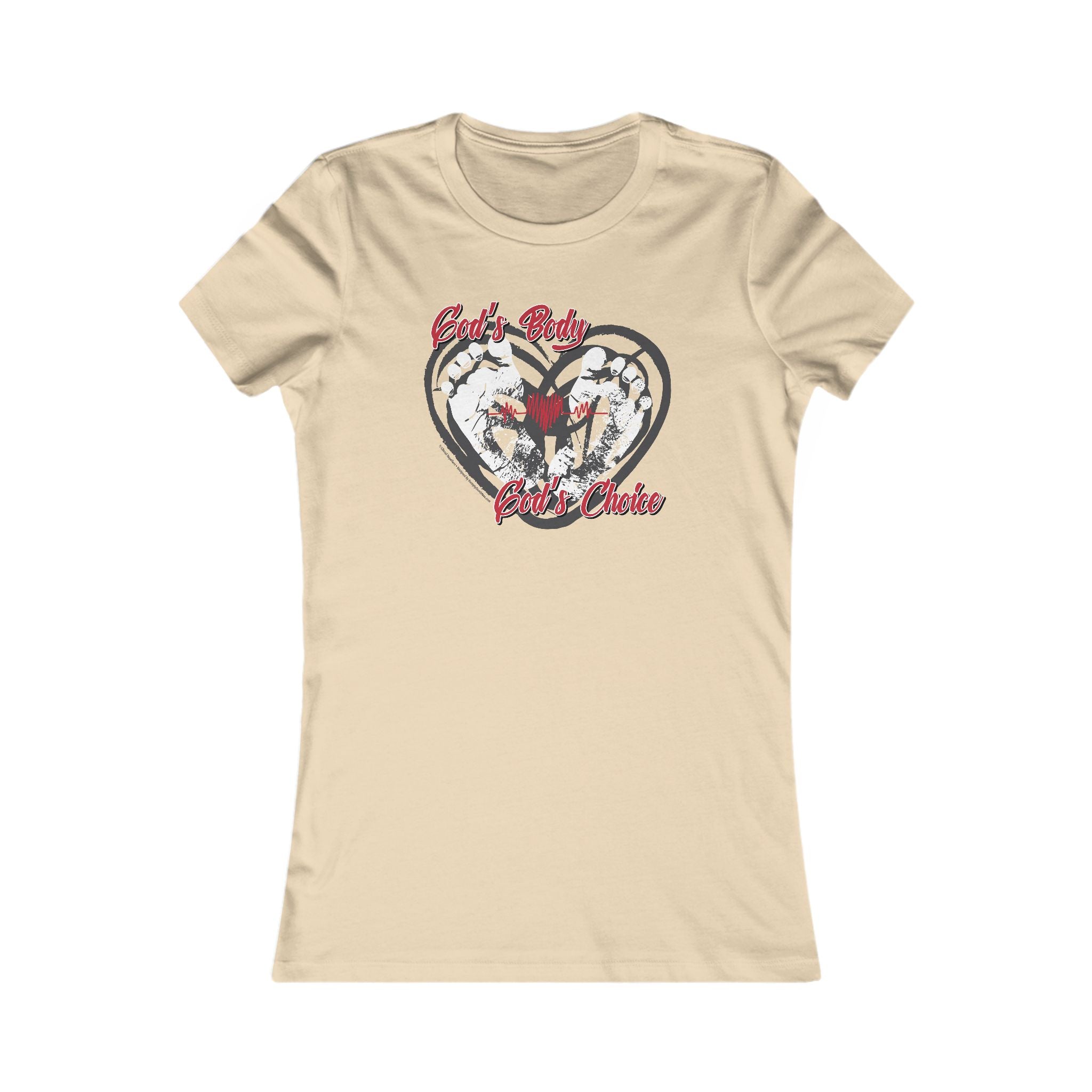 God's Body, God's Choice - Ladies Soft Cotton Cap Sleeve T-Shirt