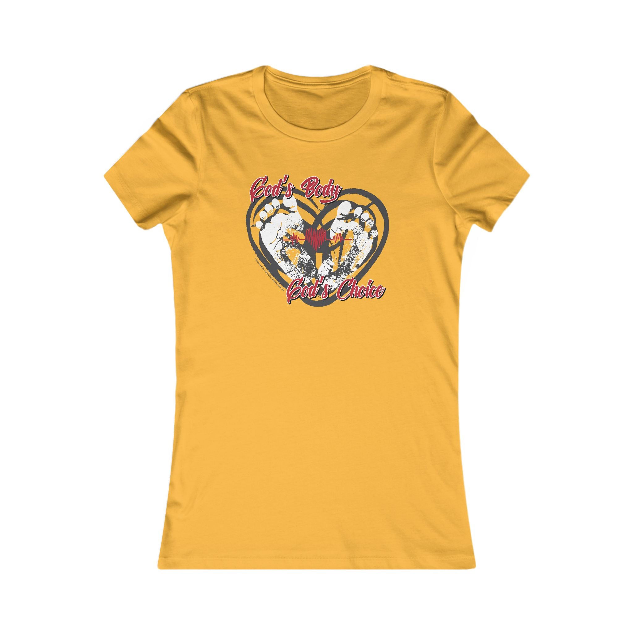 God's Body, God's Choice - Ladies Soft Cotton Cap Sleeve T-Shirt