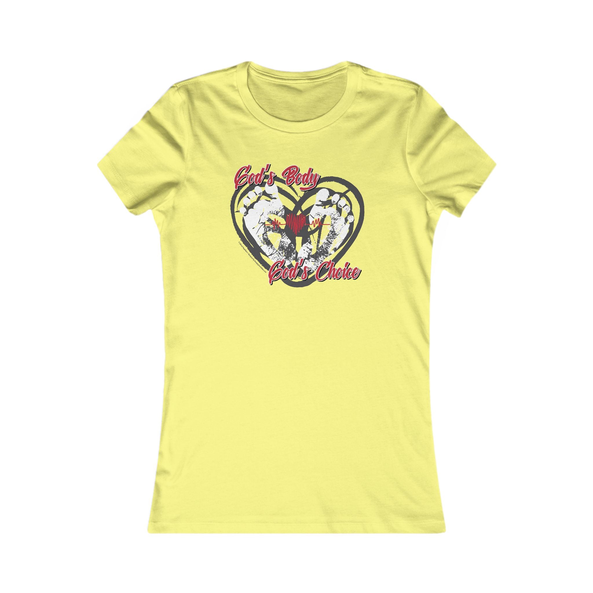God's Body, God's Choice - Ladies Soft Cotton Cap Sleeve T-Shirt